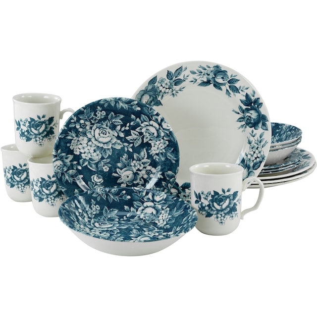 CreaTable Kombiservice »Geschirr-Set Splendor«, (Set, 16 tlg.,  Kaffeeservice und Tafelservice im Set, für 4 Personen), Service,  traditionelles Rosendekor, 16 Teile, für 4 Personen kaufen im OTTO Online  Shop