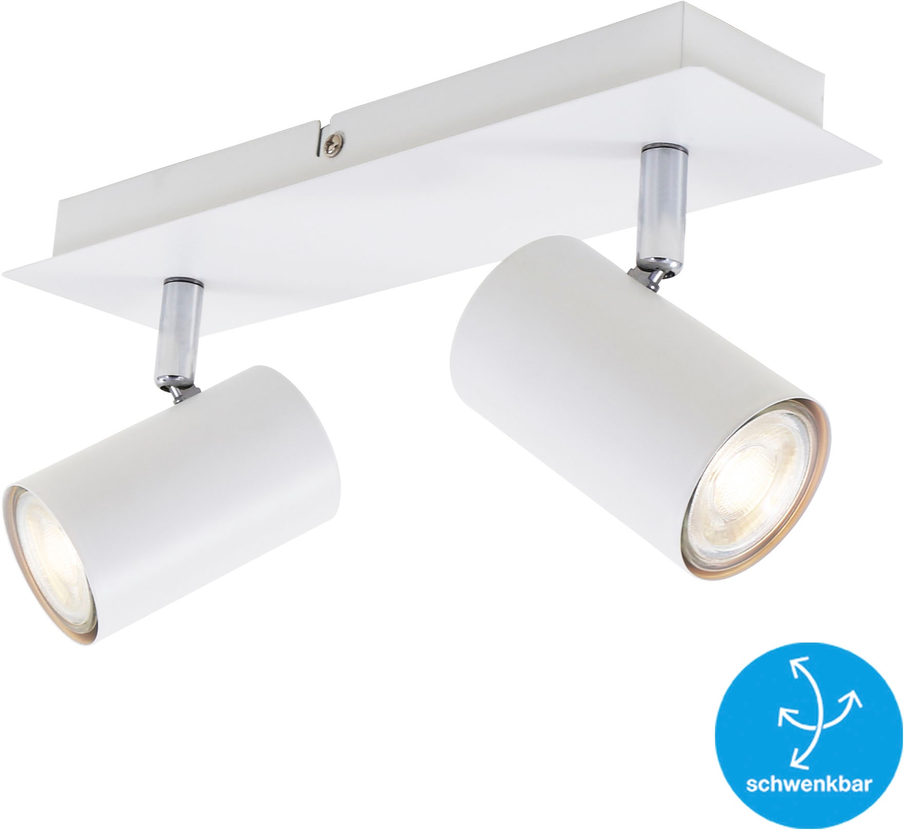 Briloner Leuchten LED Deckenspots »2857026 Run«, Leuchtmittel GU10 | ohne Leuchtmittel, Deckenlampe, 29x8x12,3, Weiß, max.40W, GU10, Wohnzimmer, Schlafzimmer