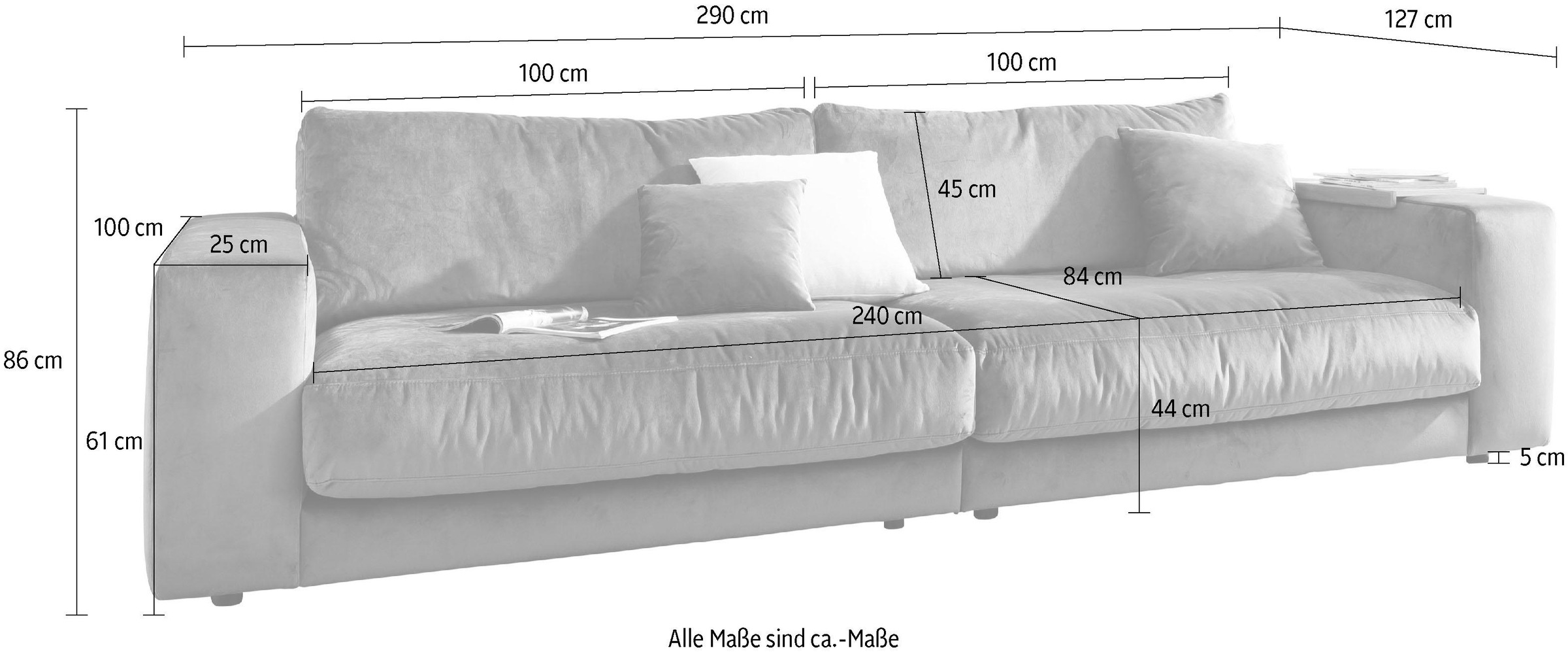 3C Candy Big-Sofa »Enisa II«, bestehend aus Modulen, daher auch individuell  aufstellbar bestellen bei OTTO
