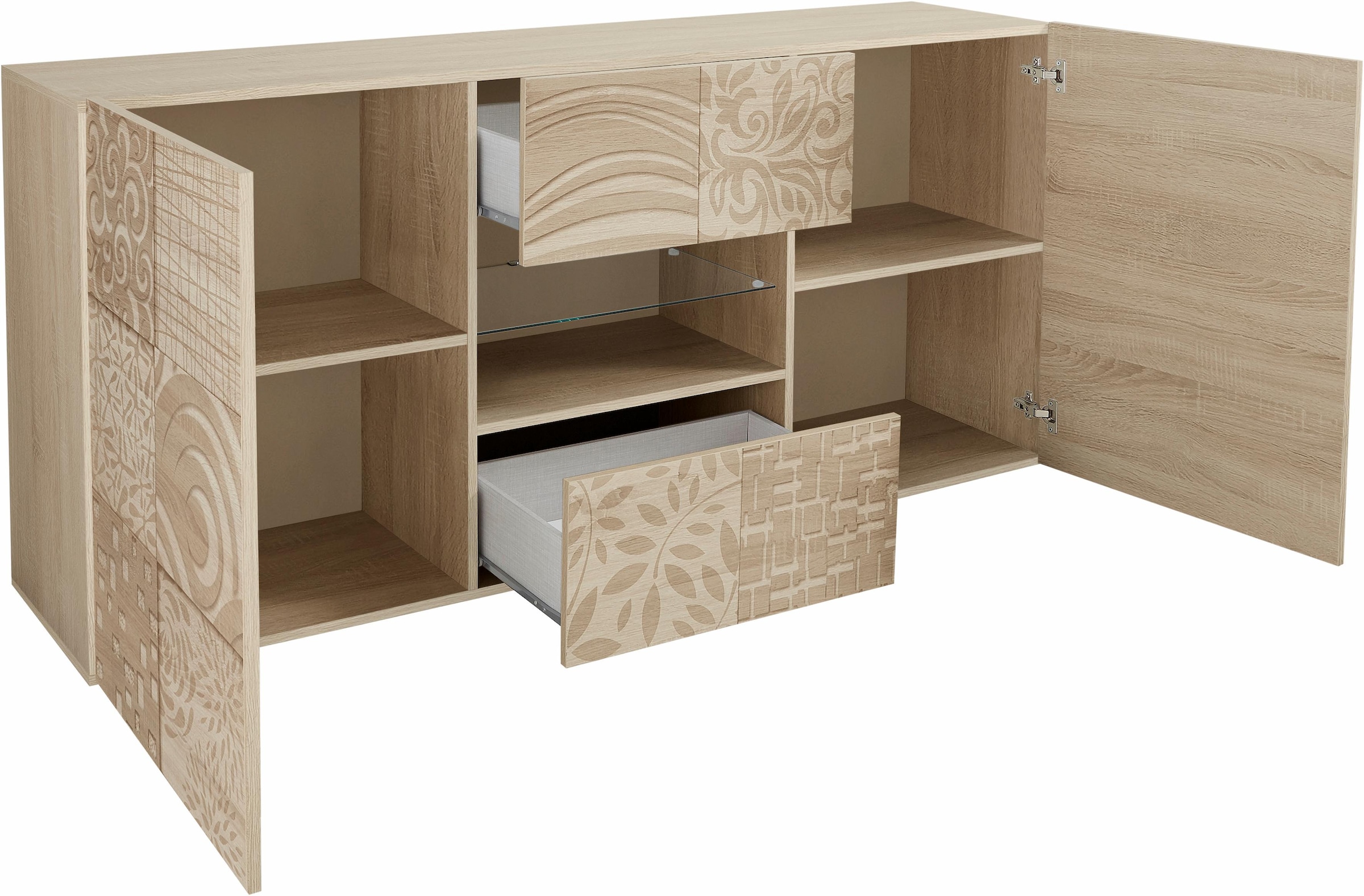 Sideboard LC cm 181 »Miro«, kaufen Siebdruck OTTO mit Breite bei dekorativem