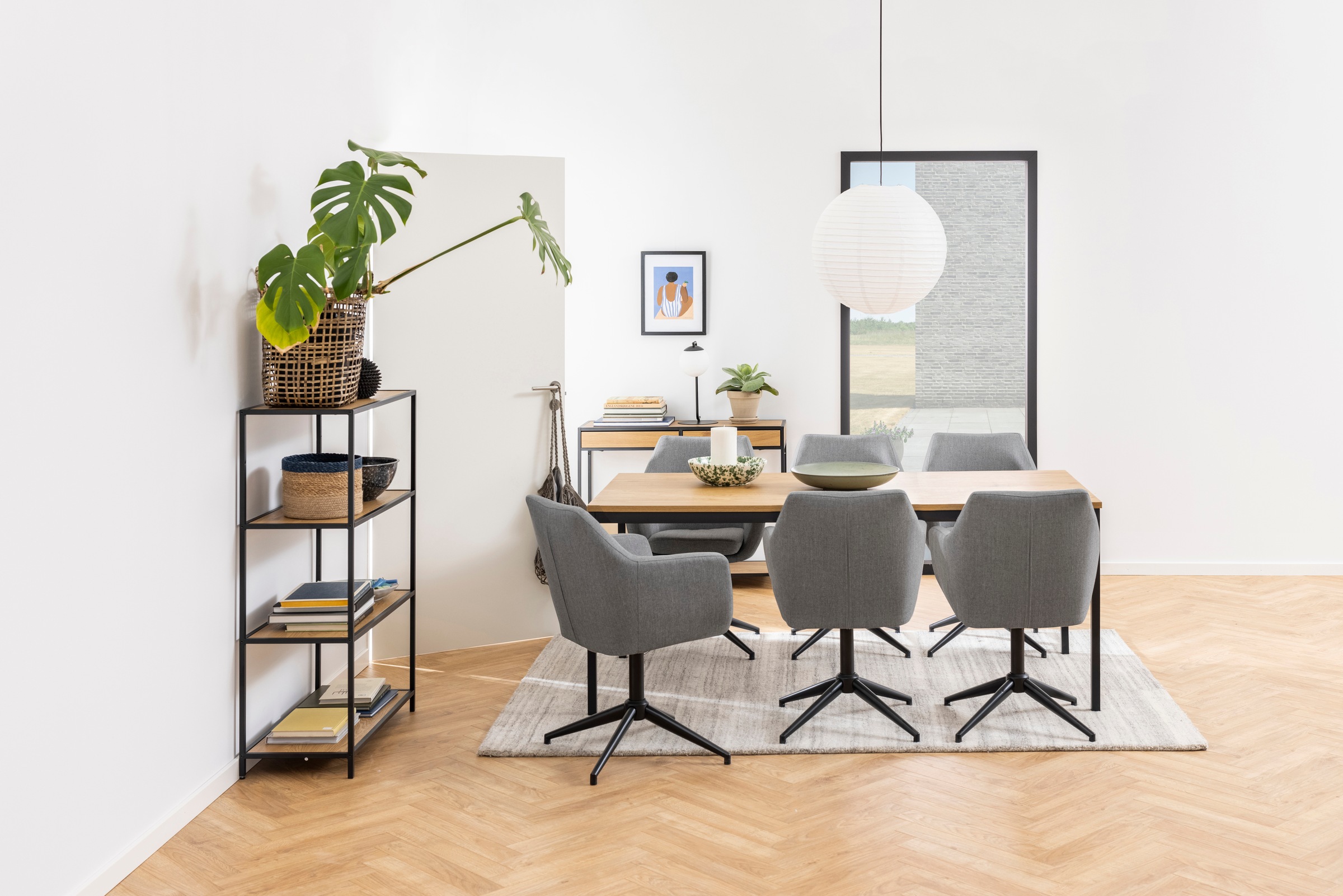 ACTONA GROUP Bücherregal, Metallgestell im Industrie-Look, 3 Einlegeböden, weitere Variationen