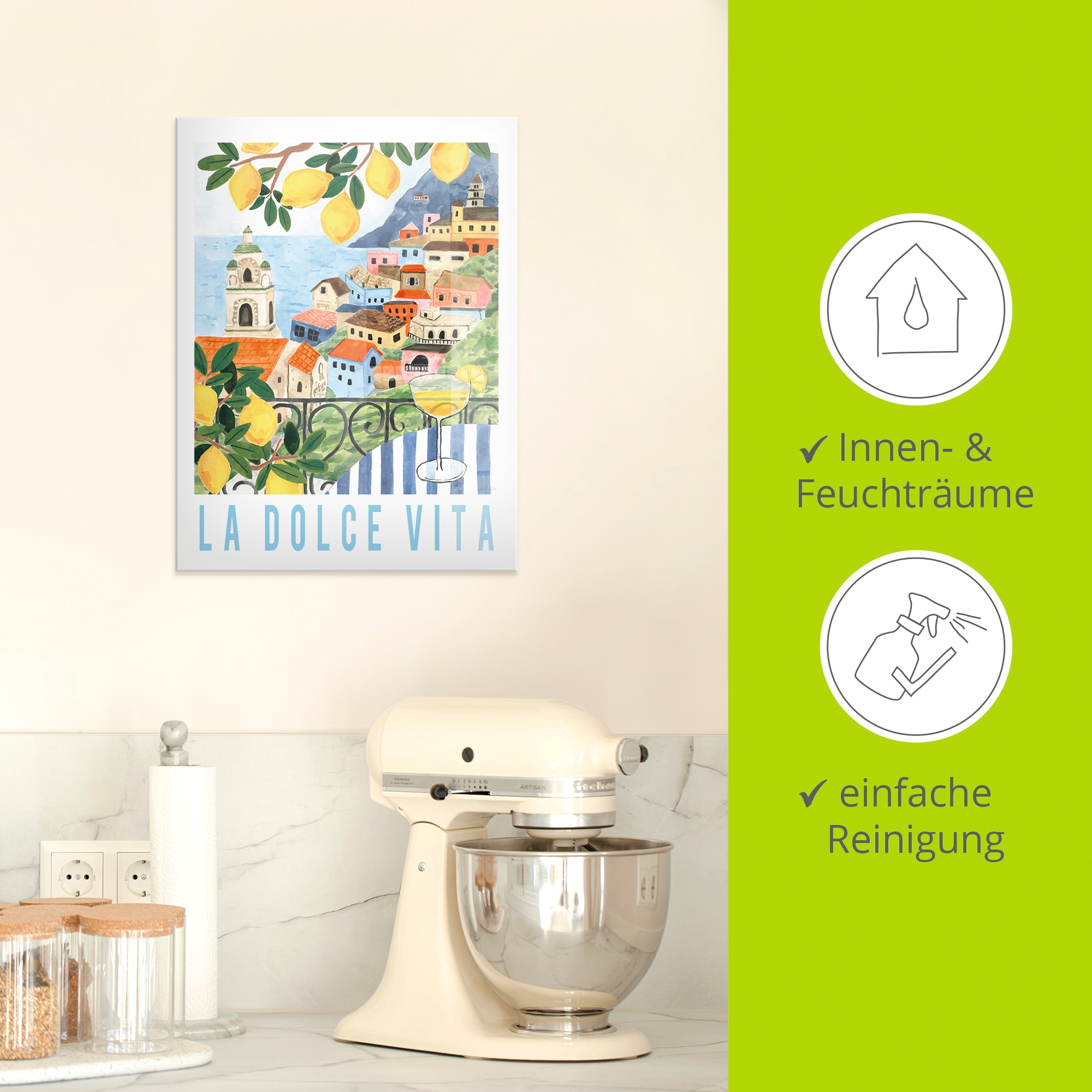 Artland Glasbild »Mediterranean View I« Meer Bilder 1 Stk. tlg. in verschiedenen Größen