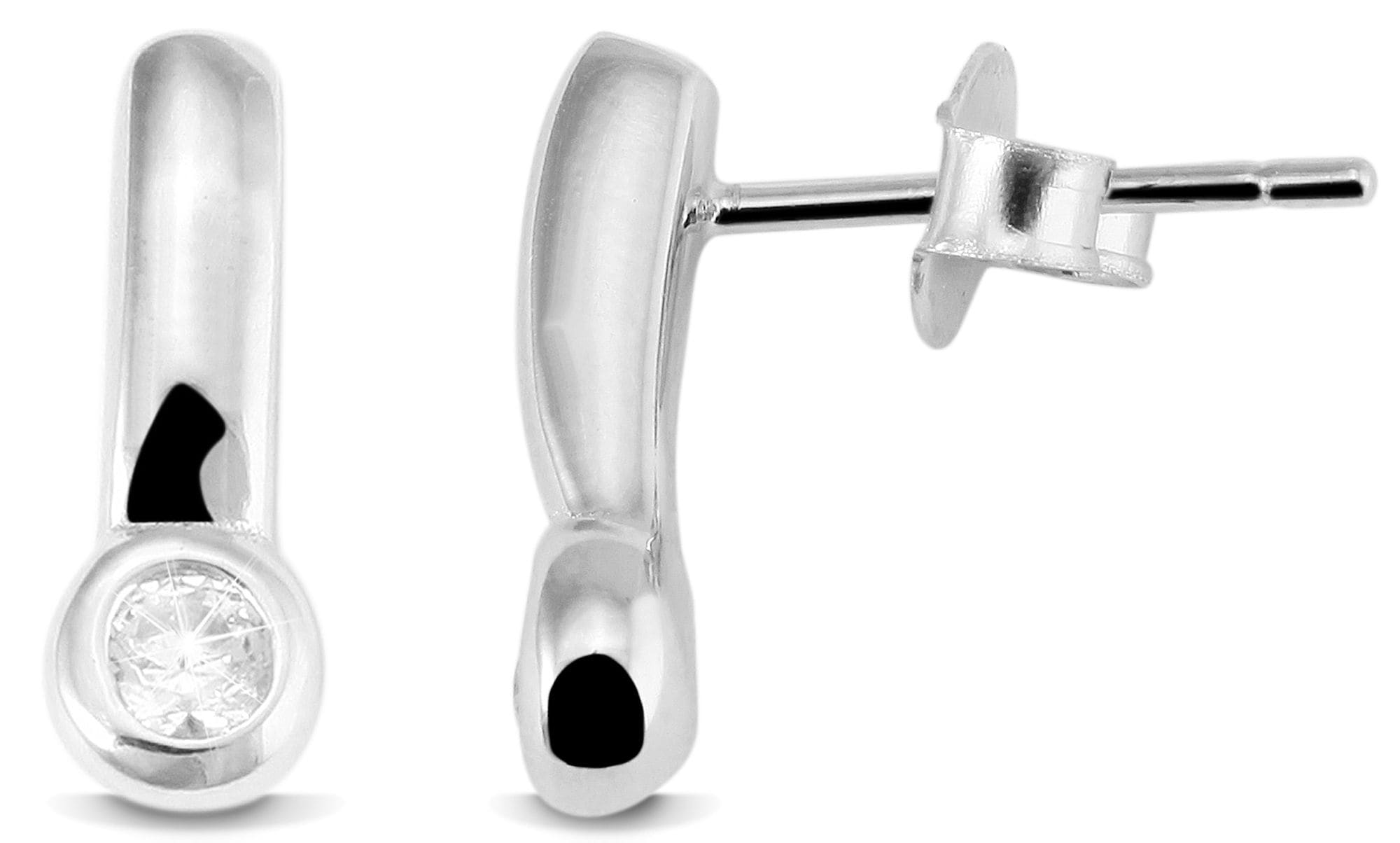 Adelia´s Paar Ohrstecker »Damen Ohrringe ¿ Ohrstecker aus 925 Silber mit Zirkonia«