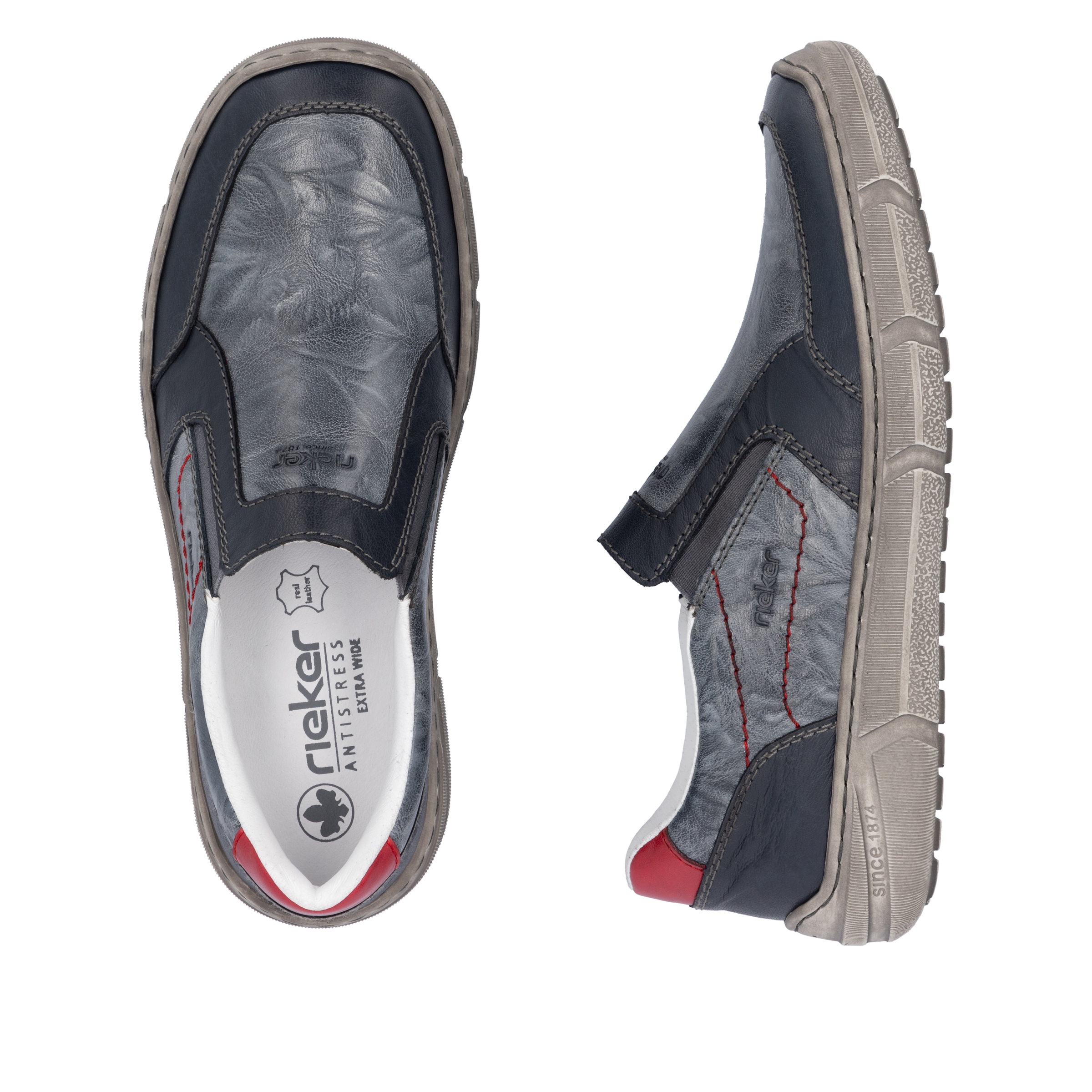 Rieker Slipper, Slip on Sneaker, Halbschuh, Freizeitschuh mit Schaftrandpolsterung