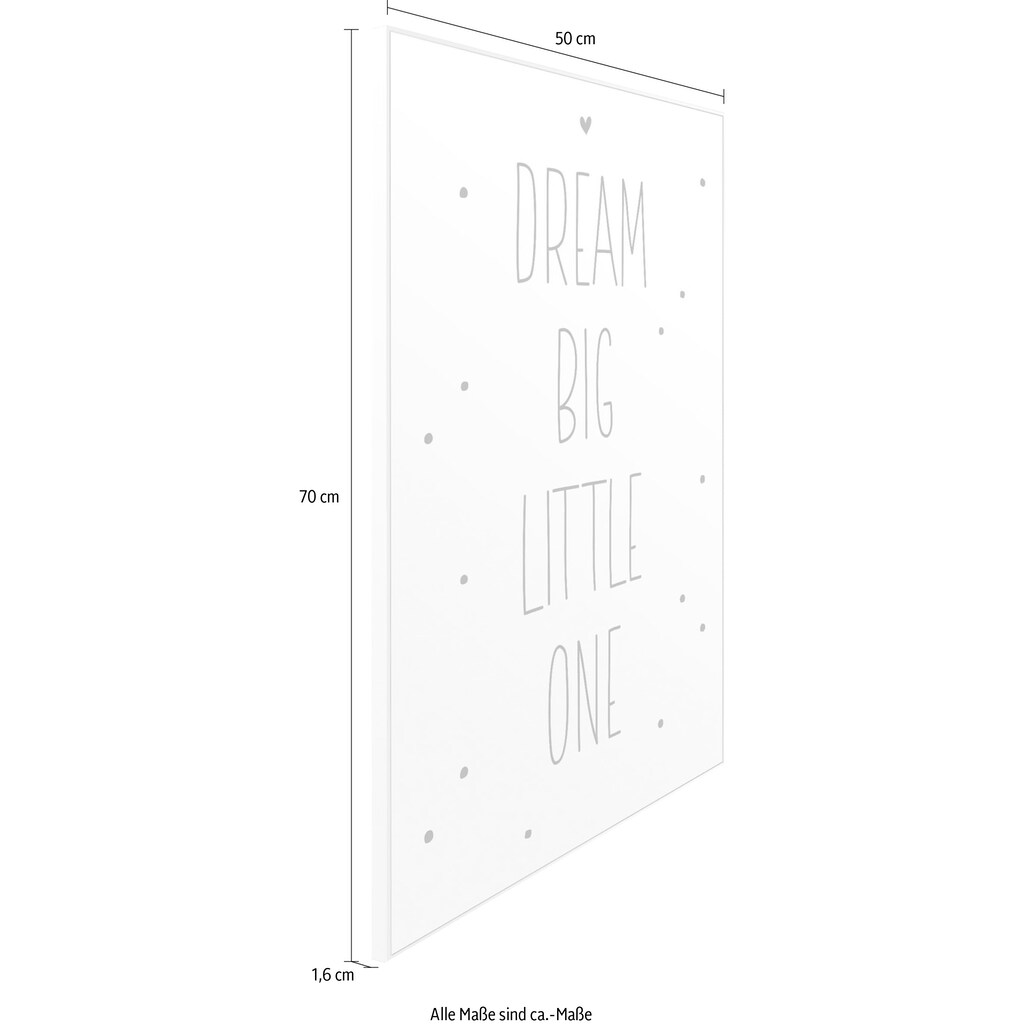 Reinders! Wandbild »Slim Frame White 50x70 Dream Big Little One«