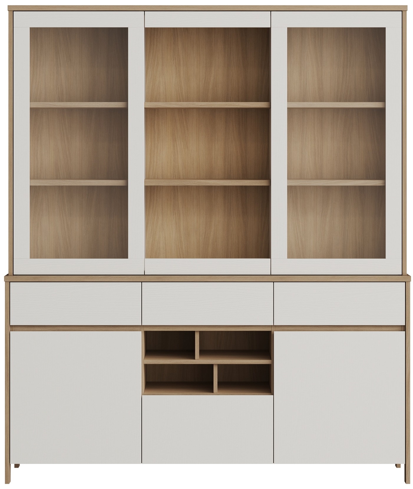Home affaire Buffet »Stranda, Hochschrank im Scandi-Style, moderner Schrank«, Rahmenoptik, ausreichend Stauraum, vielseitig einsetzbar, 164 cm breit