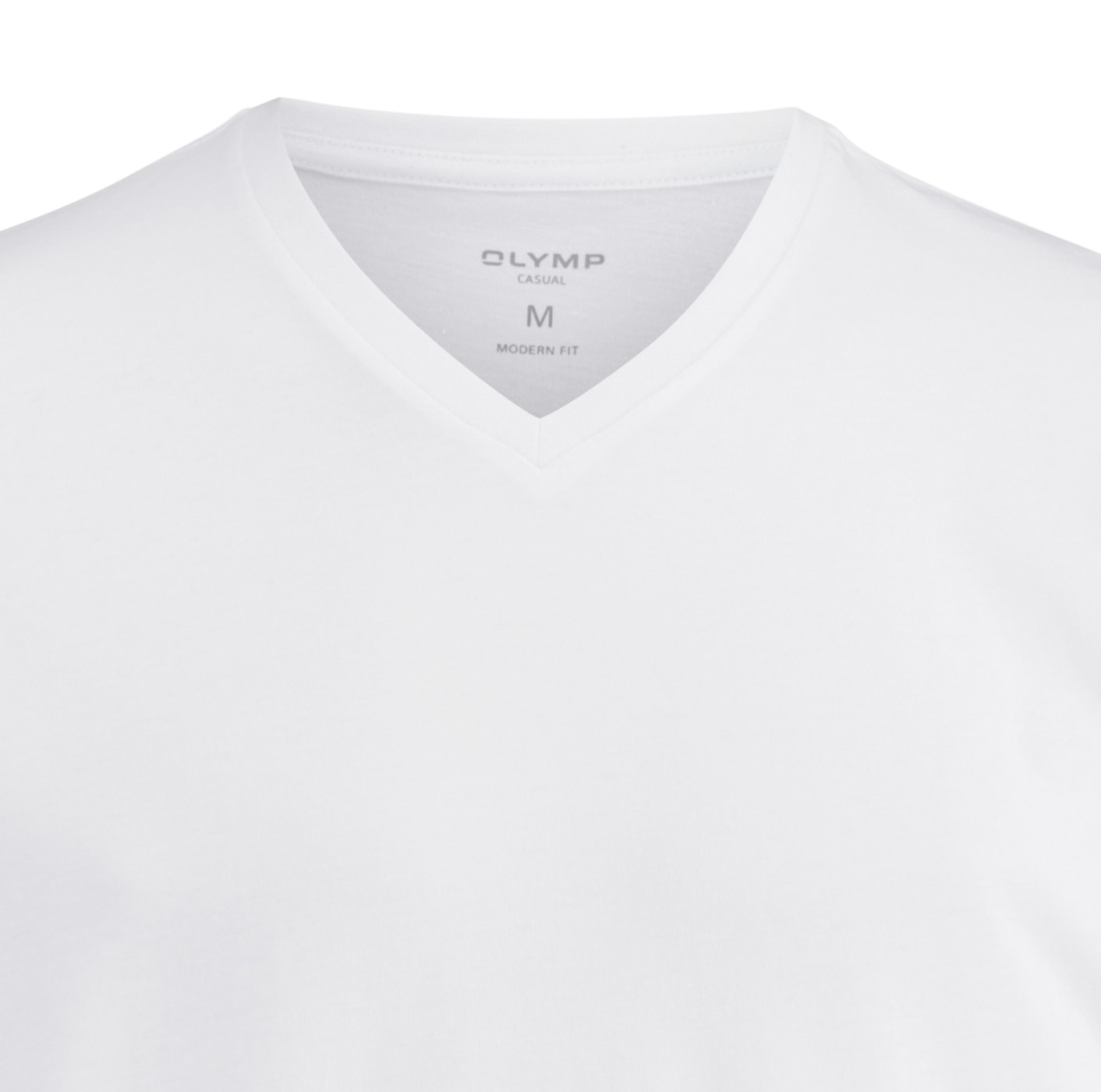 OLYMP T-Shirt, (Packung, 3 tlg., 3er), V-Ausschnitt, modern fit, reine Baumwolle