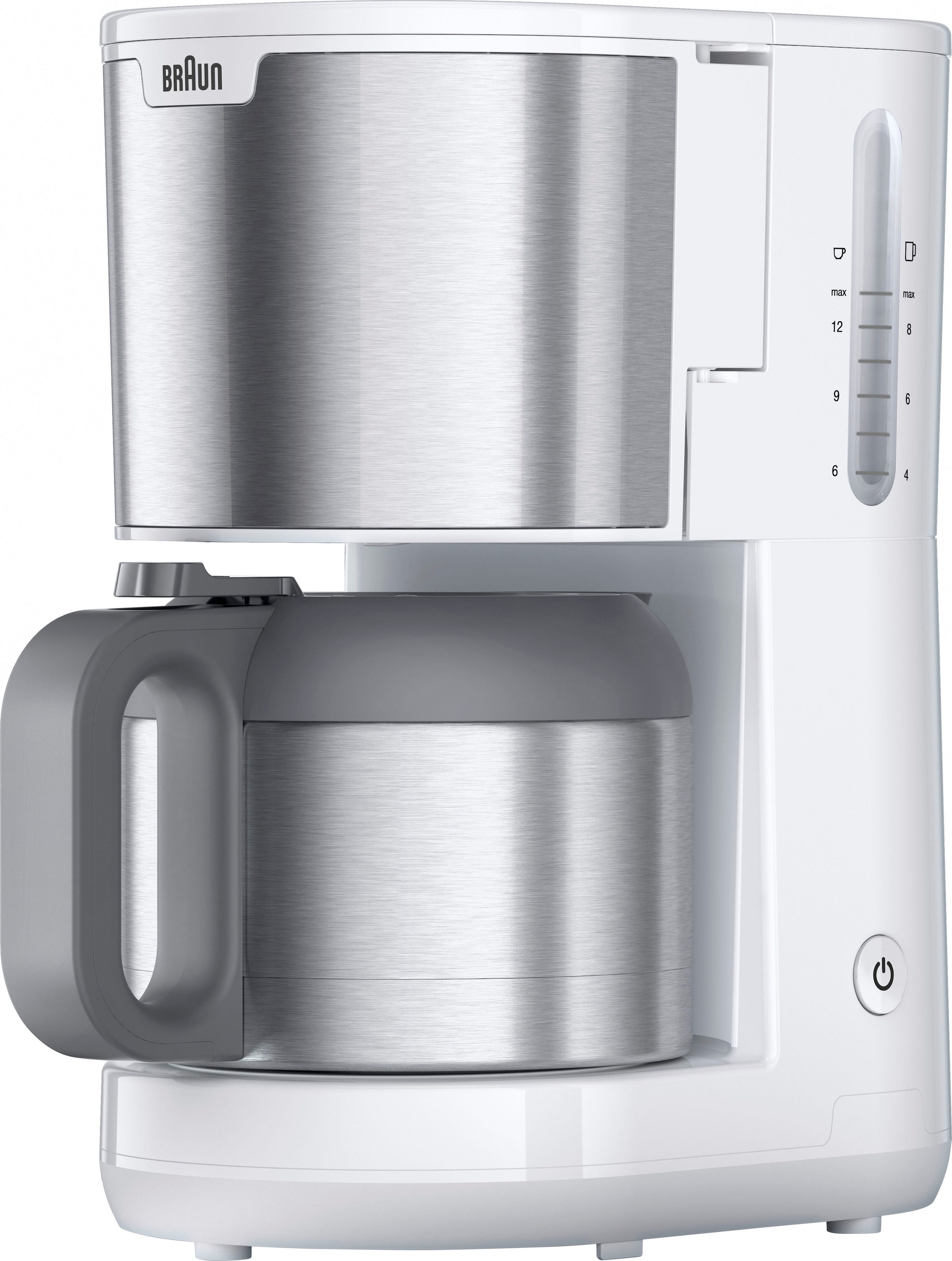 Braun Filterkaffeemaschine »PurShine OTTO KF1505 Kaffeekanne, jetzt bei Papierfilter l mit WH Thermokanne«, 1,2
