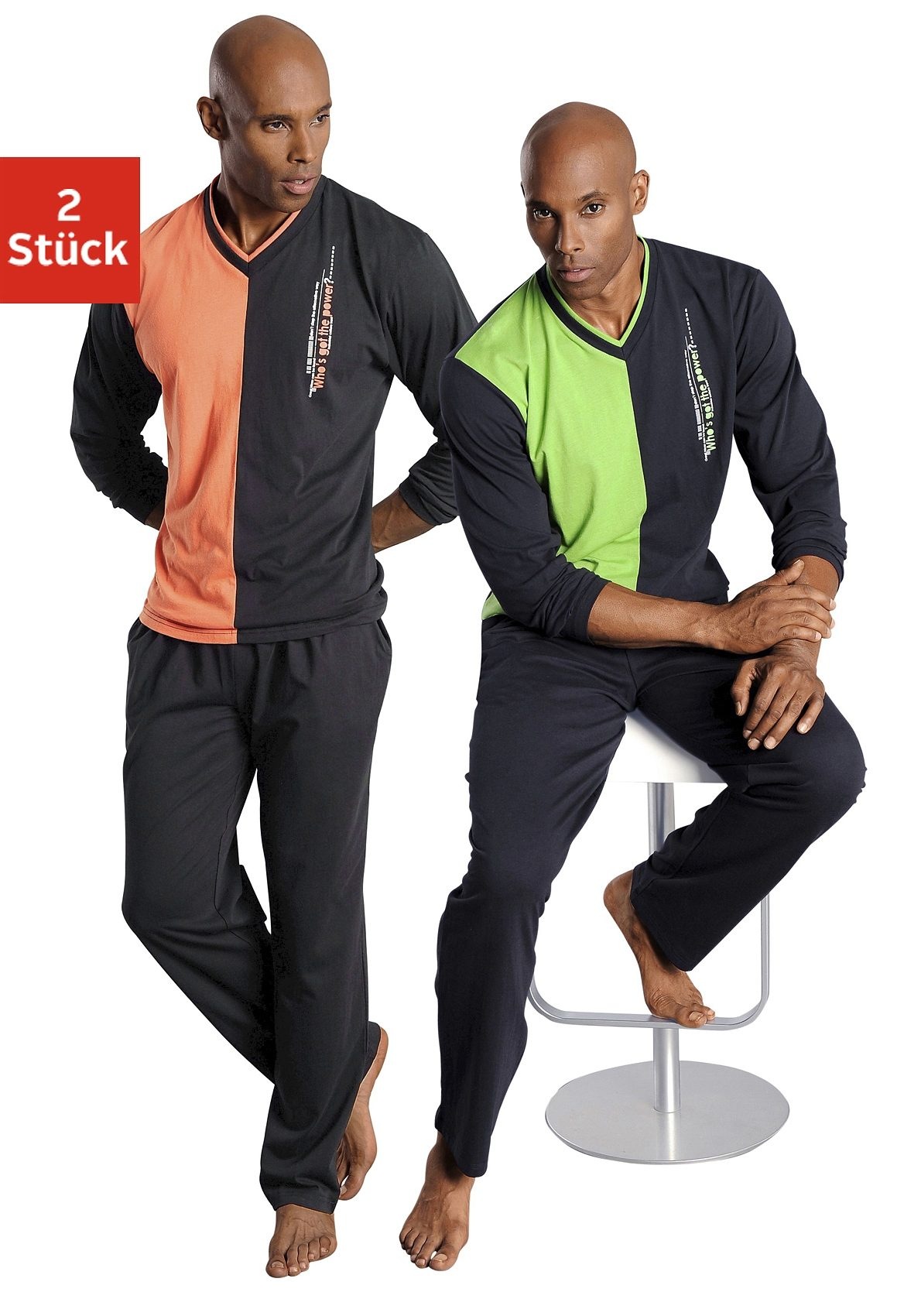 Le Jogger Herren Pyjama Packung in bunt, Größe 60/62 (XXL)