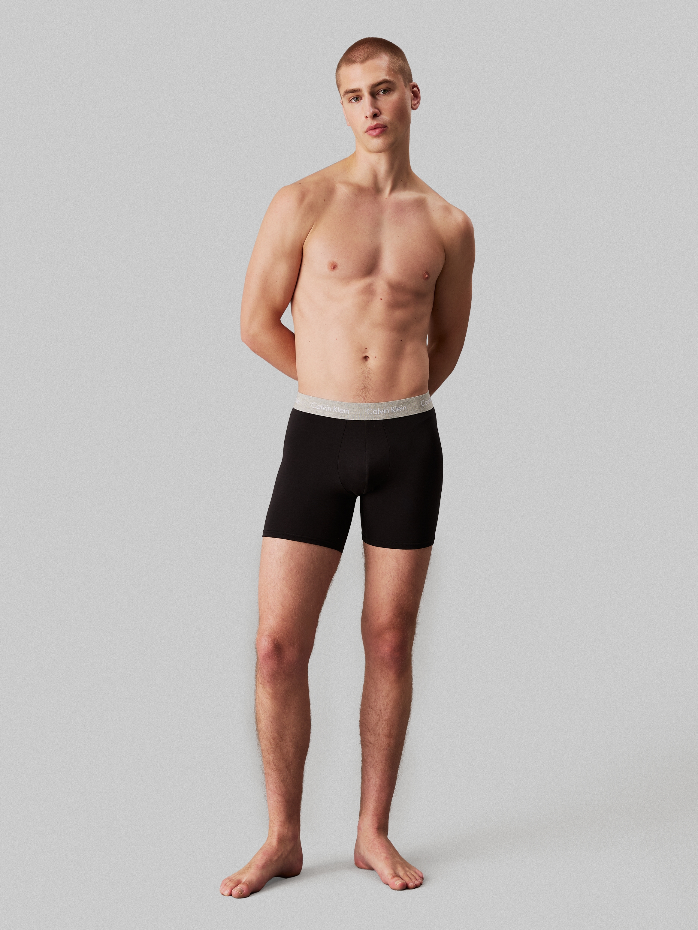 Calvin Klein Underwear Boxer »BOXER BRIEF 5PK«, (Packung, 5 St., 5er-Pack), mit längerem Bein und Logo-Elastikbund (5Stück)