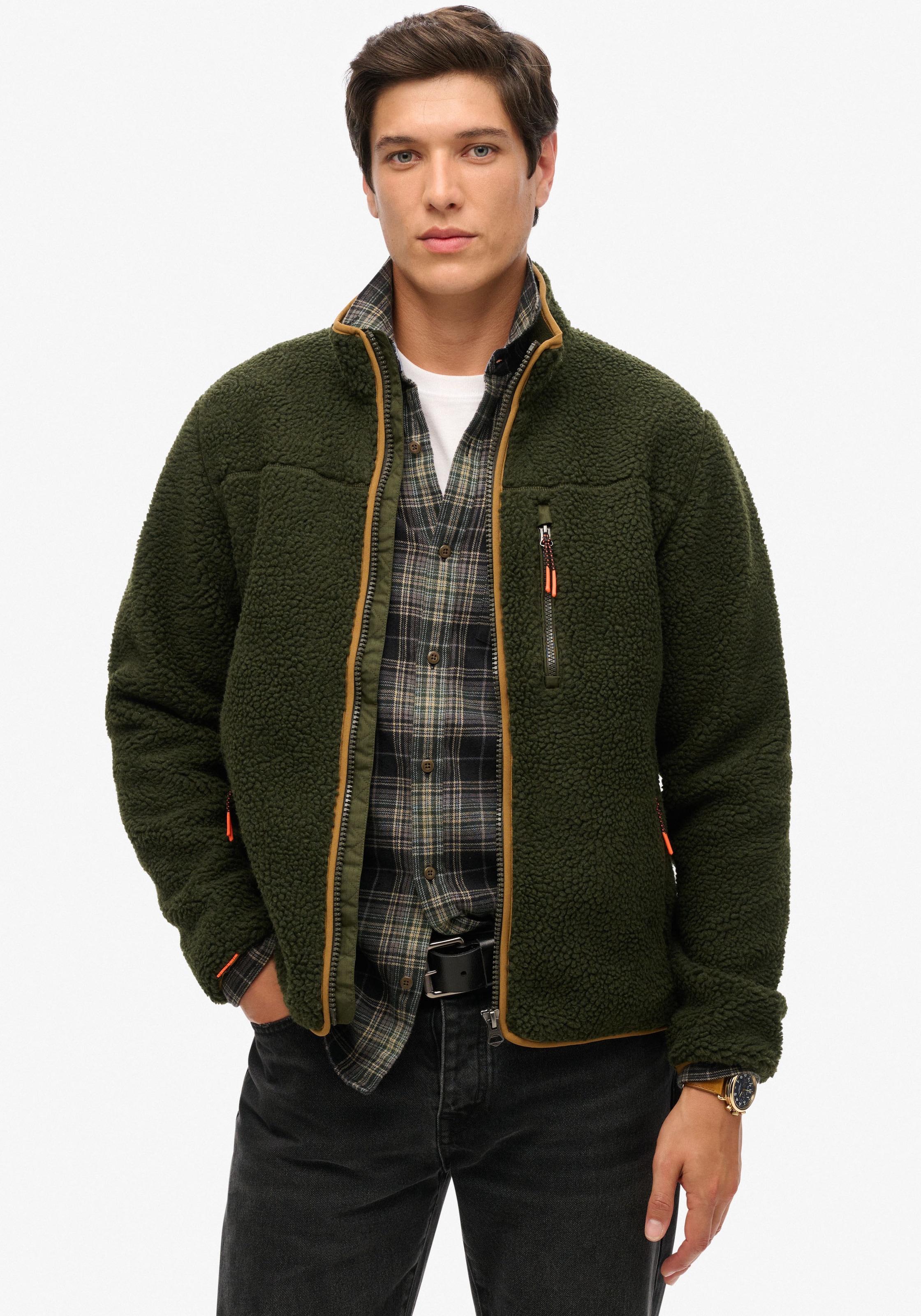Superdry Fleecejacke »OUTDOOR FULL ZIP FLEECE«, ohne Kapuze