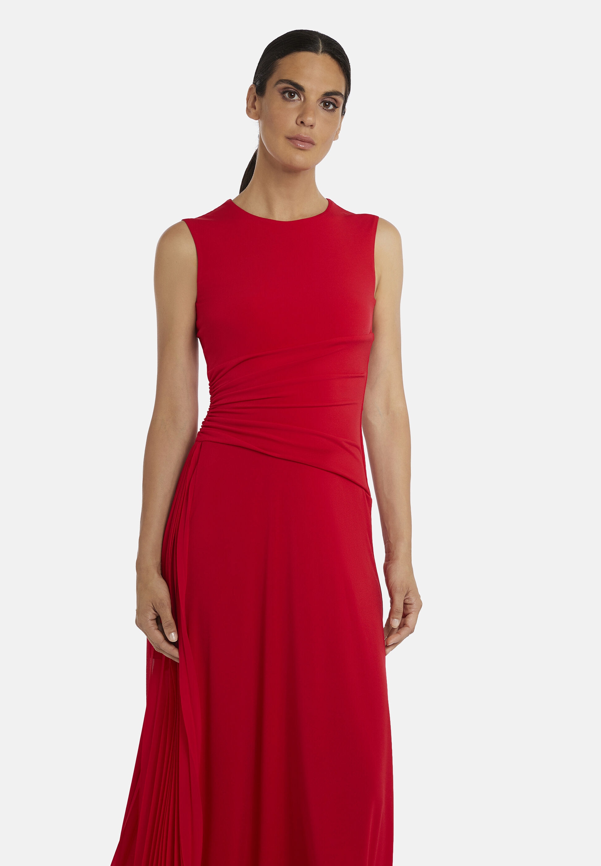 Nicowa Abendkleid »Nicowa Abendkleid MELIWIA« Ohne Taschen mit seitlichem Plissee-Einsatz