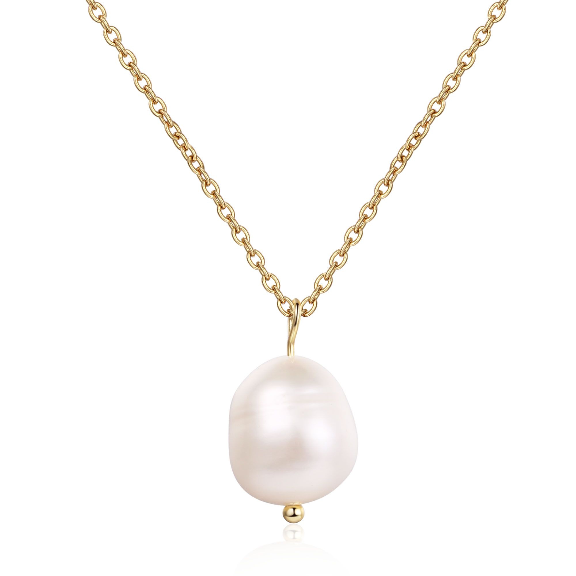 AILORIA Perlenkette »SAKURA Halskette«, Halskette 925 Sterling Silber vergoldet Süßwasserperle