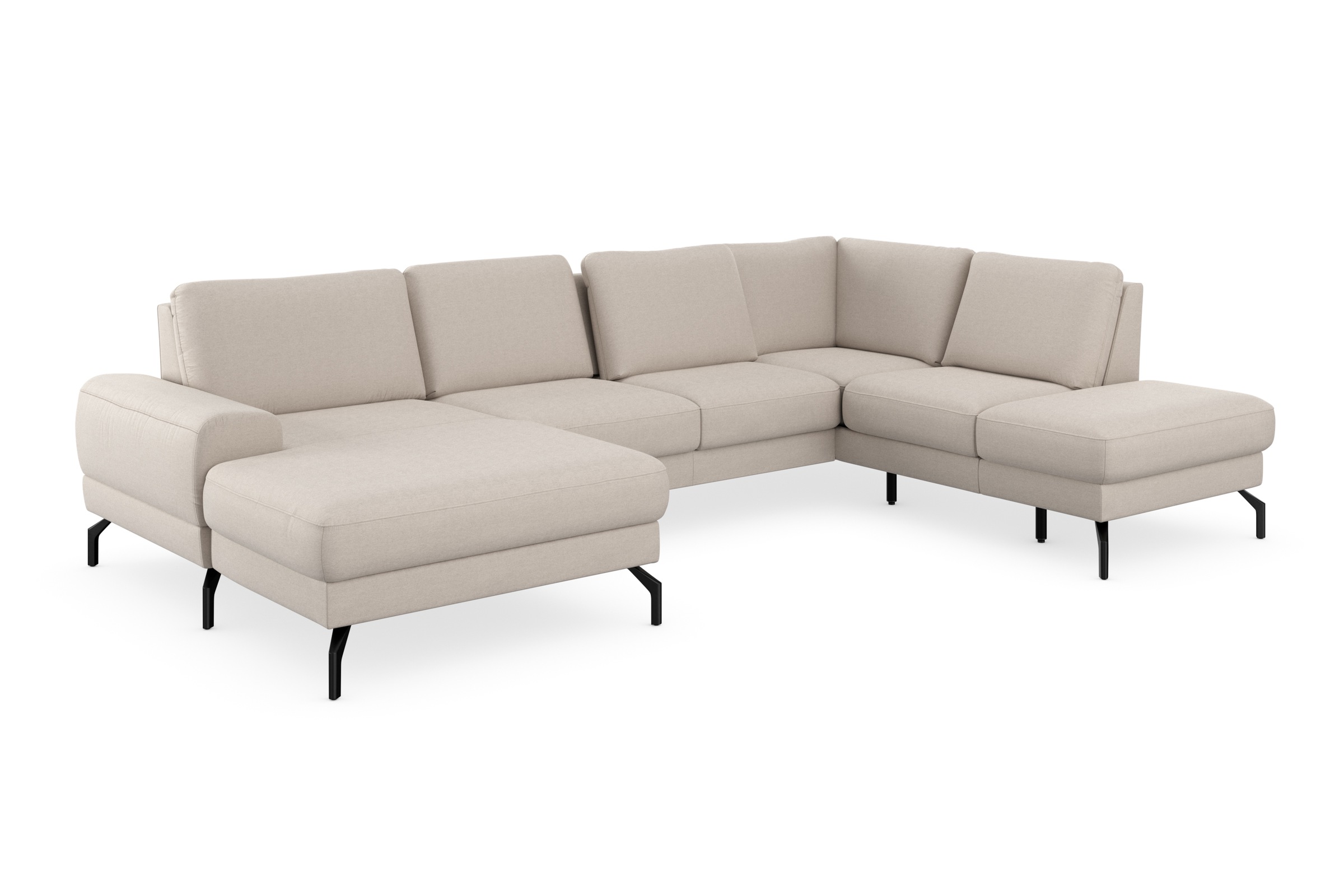sit&more Wohnlandschaft »Cinturo U-Form«, inklusive Sitztiefenverstellung und Federkern, Sitzhöhe 48 cm