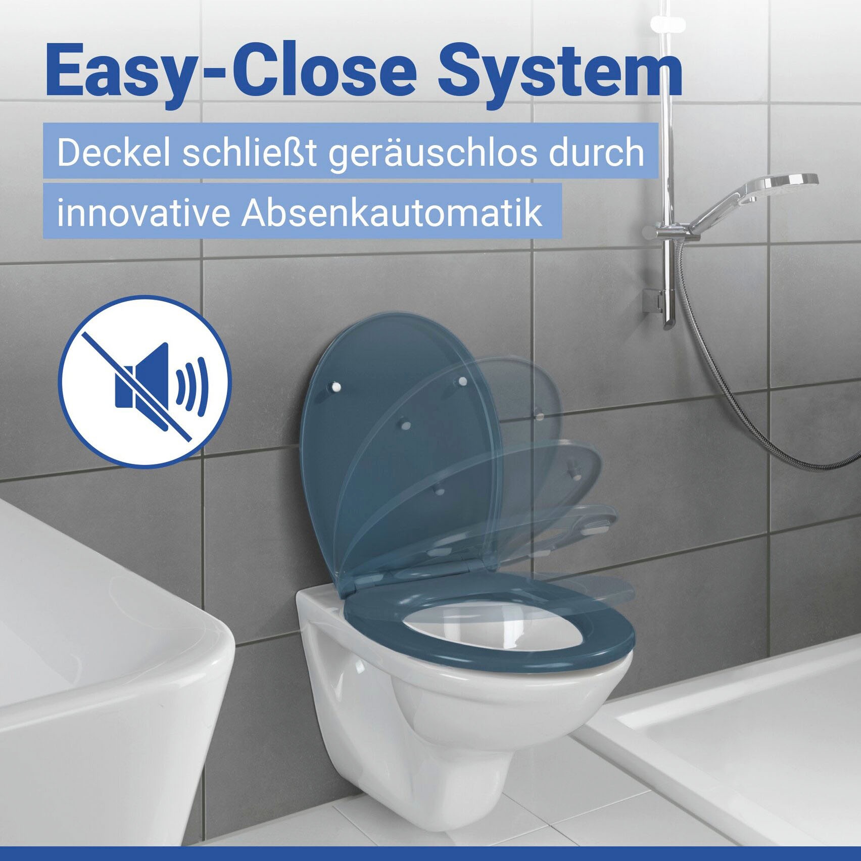 WENKO WC-Sitz »Samos Slate Blue«