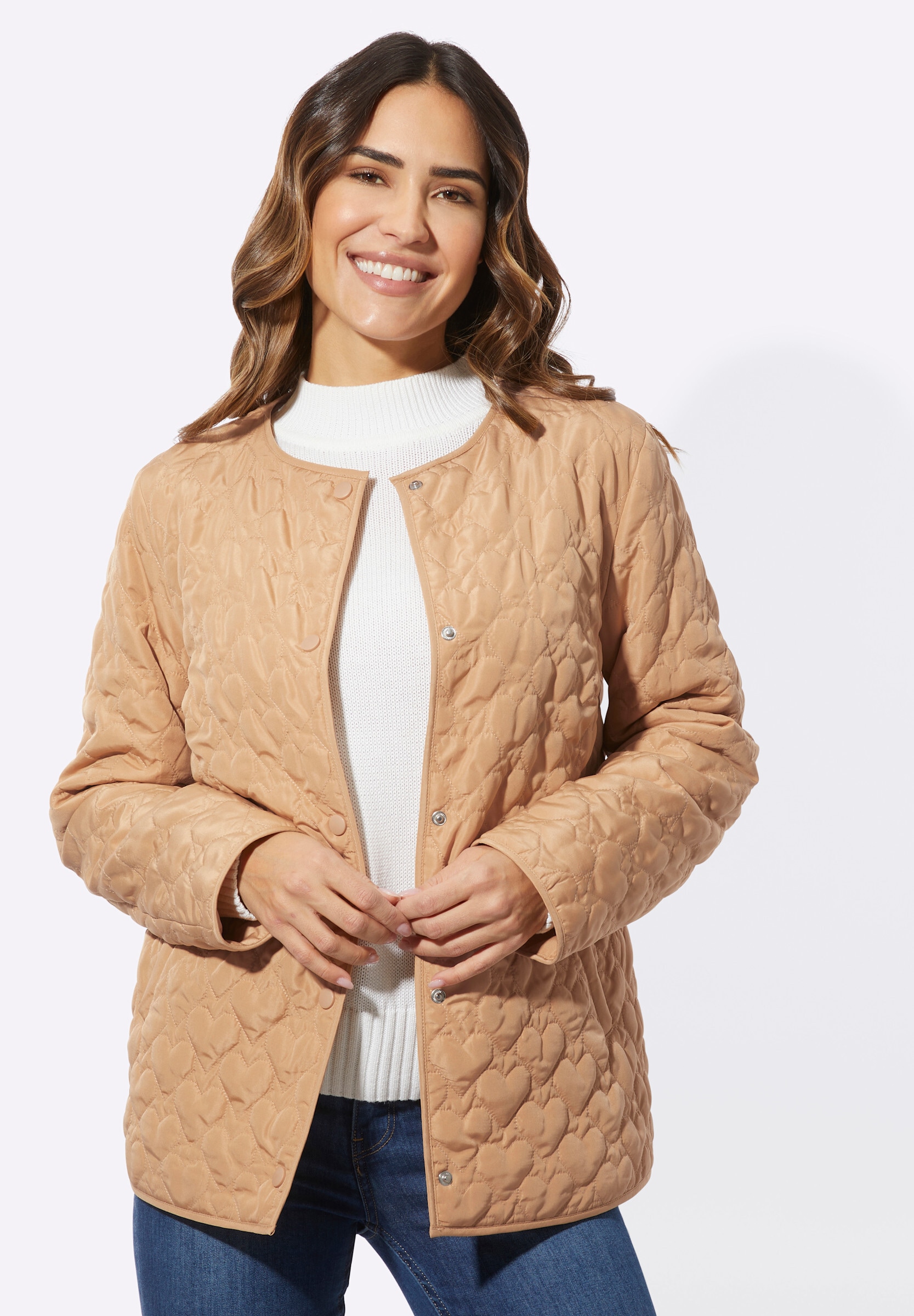 heine Steppjacke »Steppjacke Steppjacke mit Herz-Steppung« ohne Kapuze