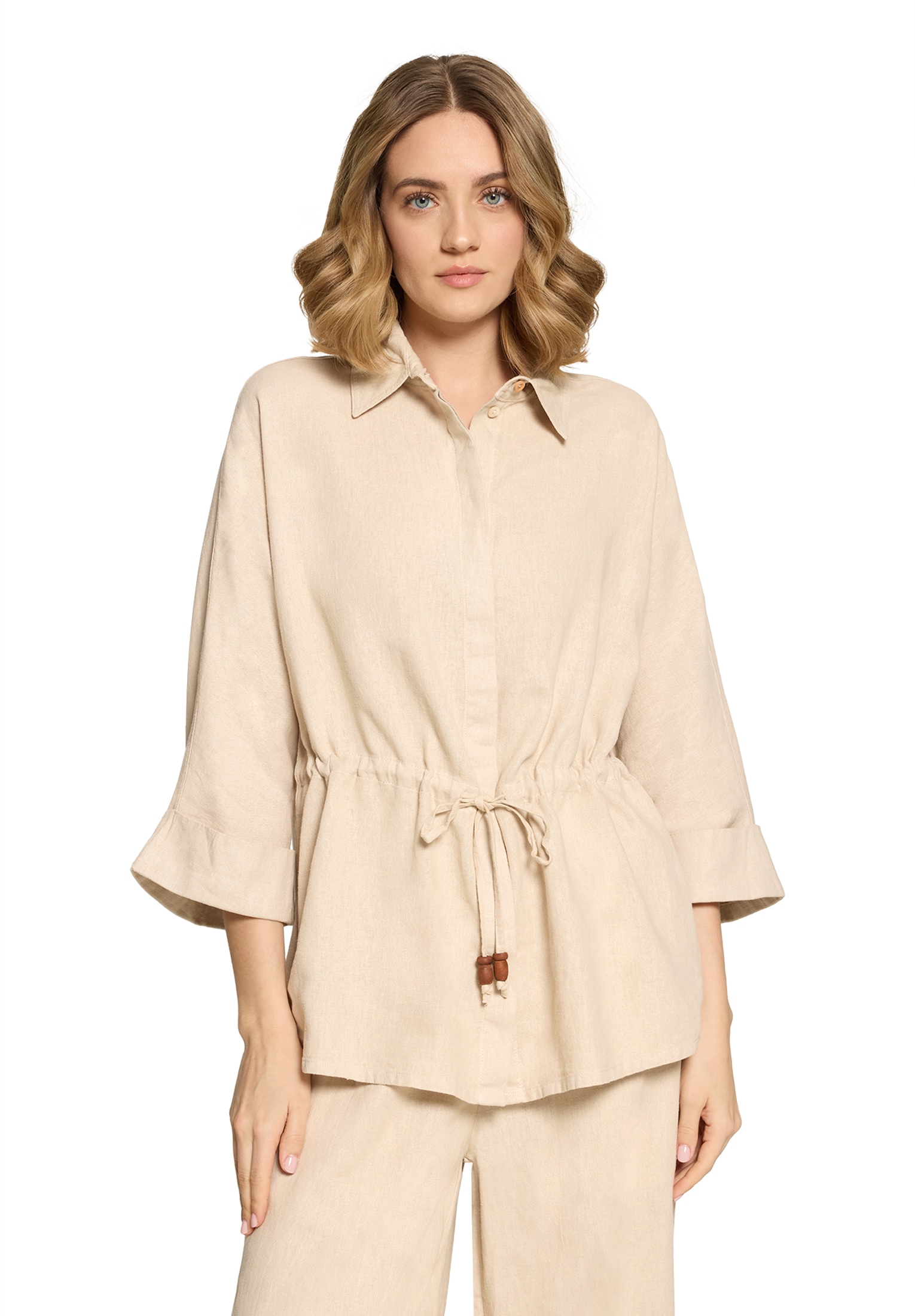 Cartoon Blusenjacke »Leinenjacke mit Tunnelzug«