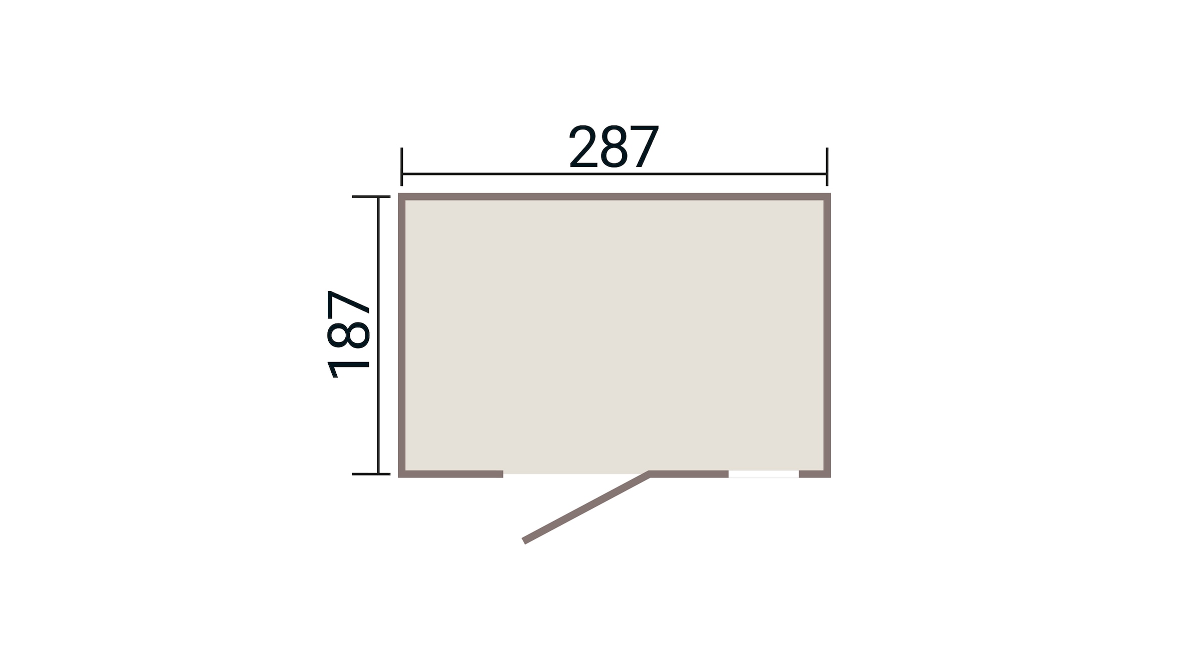 weka Gerätehaus »Gary Gr. 8, aus Metall mit Holzoptik, anthrazit« aus pulverbeschichtetem, verzinktem Stahl