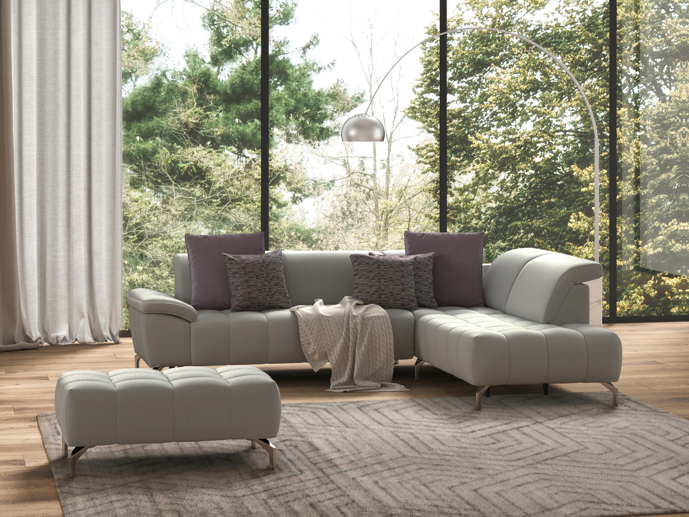 sit&more Hocker »Cool«, mit silberfarbenen Füßen