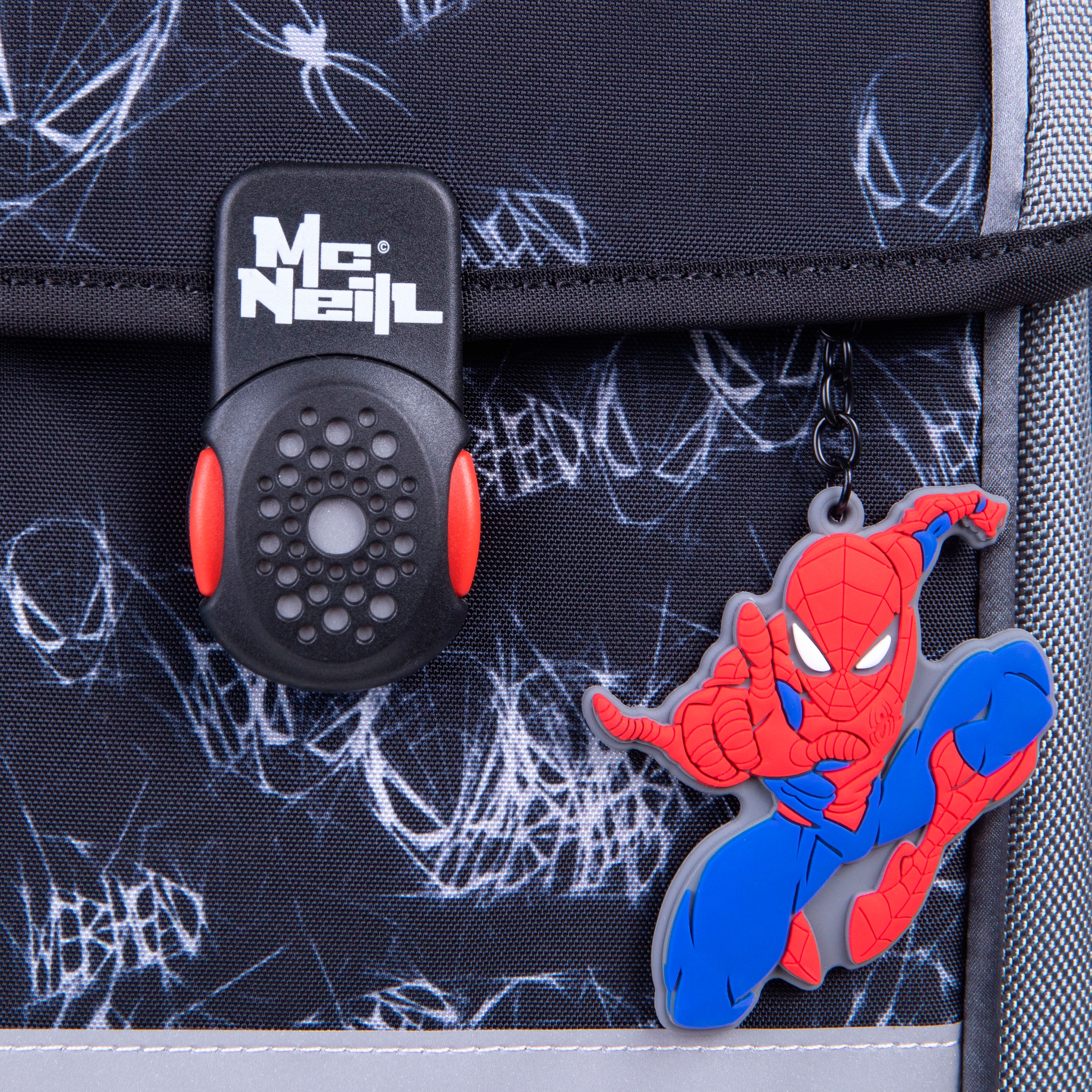 McNeill Schulranzen »Perfecto, Spider Man II«, reflektierende Streifen auf den Schultergurten-retroreflektierende Flächen, inkl. Federmäppchen, Turnbeutel, Schlamperrolle & Motivmagnet