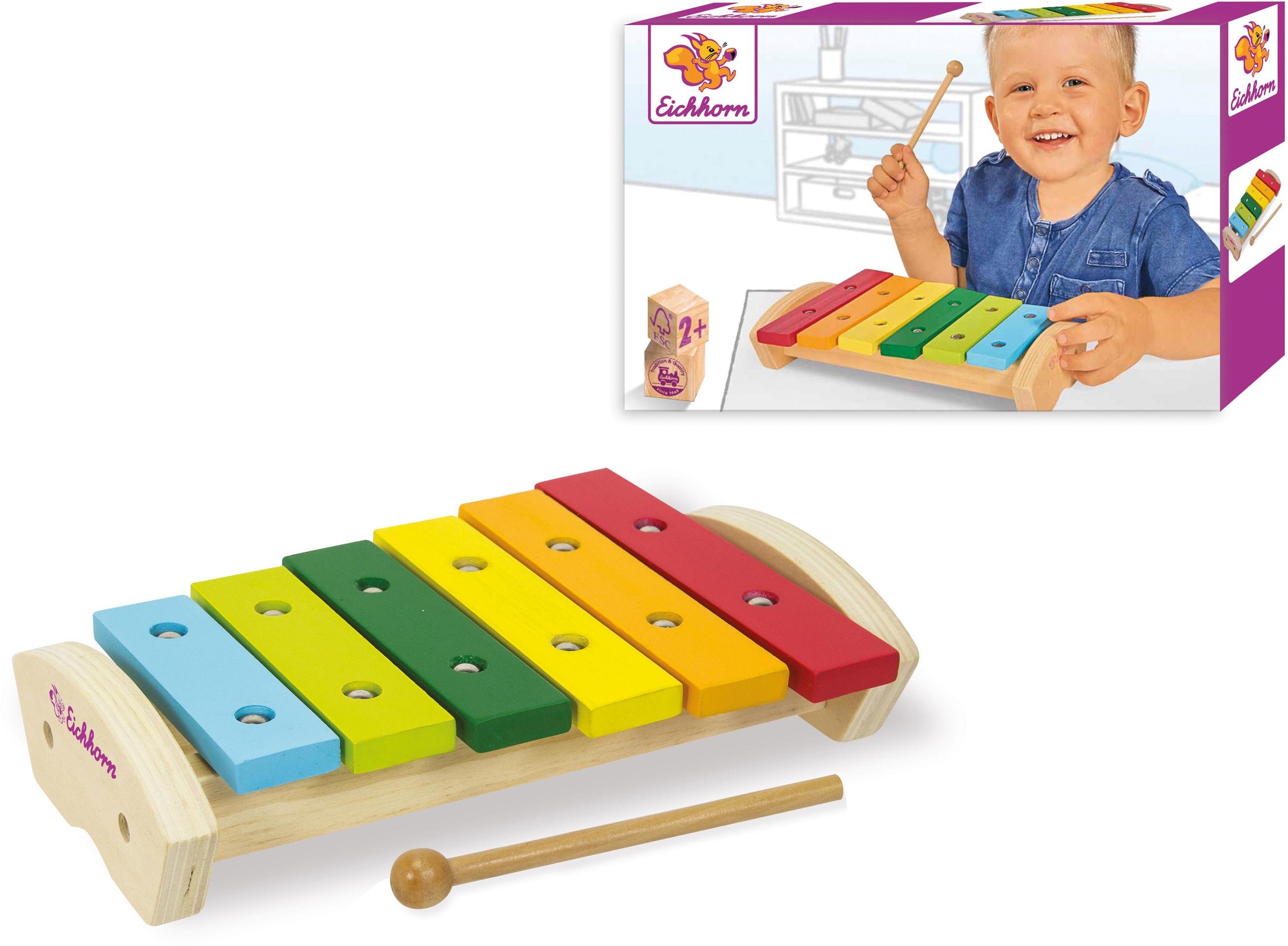Eichhorn Spielzeug-Musikinstrument »Xylophon«, aus Holz, FSC®-Holz aus gewissenhaft bewirtschafteten Wäldern