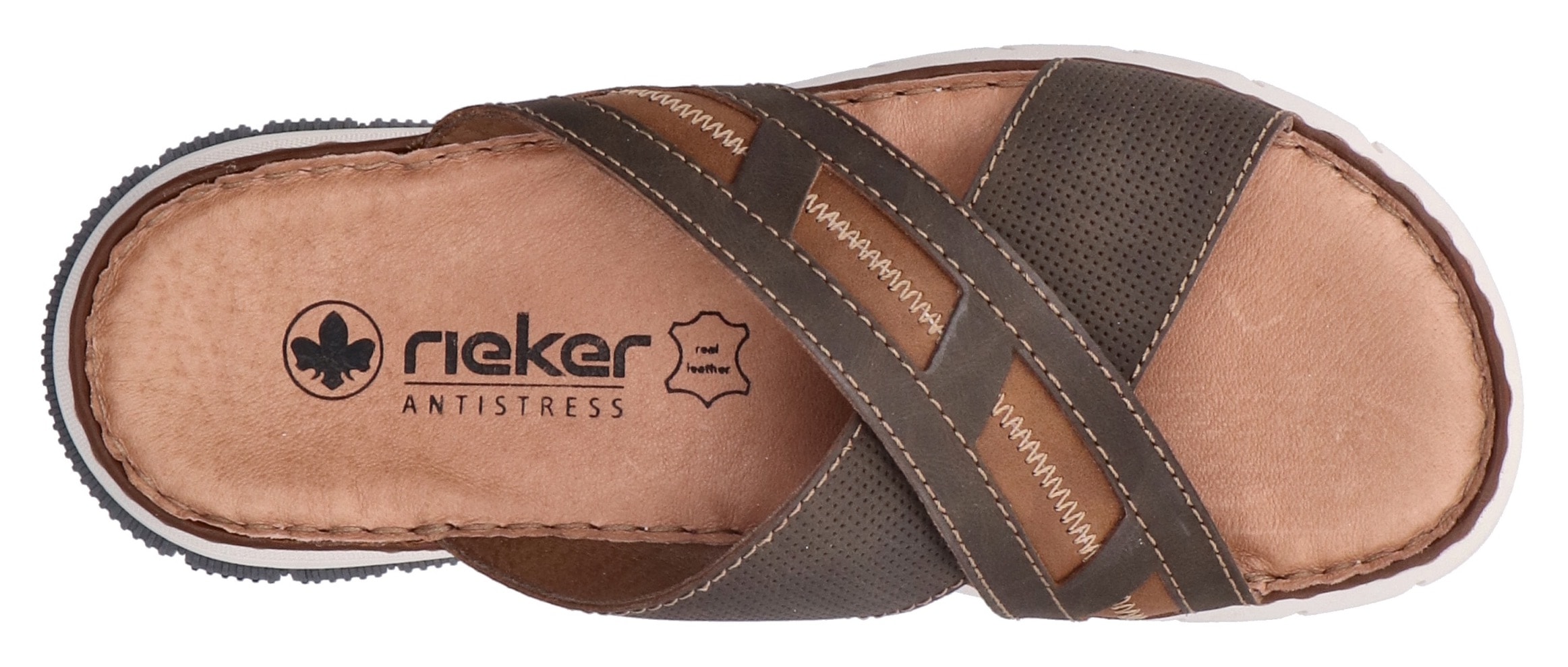 Rieker Pantolette, Sommerschuh, Strandschuh, Schlappen mit weicher Innensohle