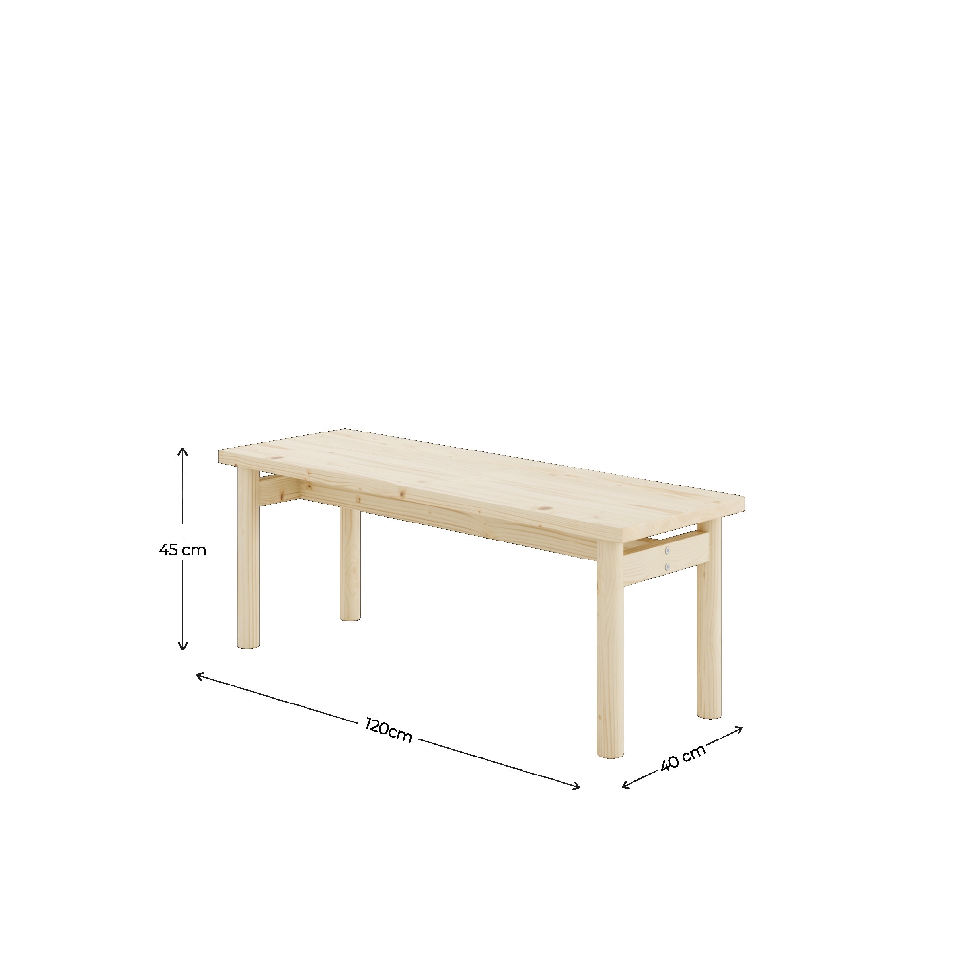 Karup Design Sitzbank »PACE BENCH«, aus FSC-zertifiziertem Kiefernholz, Größe 120 x 40 cm.