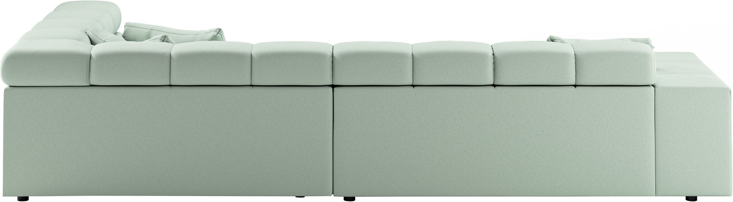 INOSIGN Ecksofa »Ancona incl. Kopfteilverstellung, Breite 319cm, L-Form«, wahlweise motorische Sitztiefenverstellung, auch in Cord + Easy Care