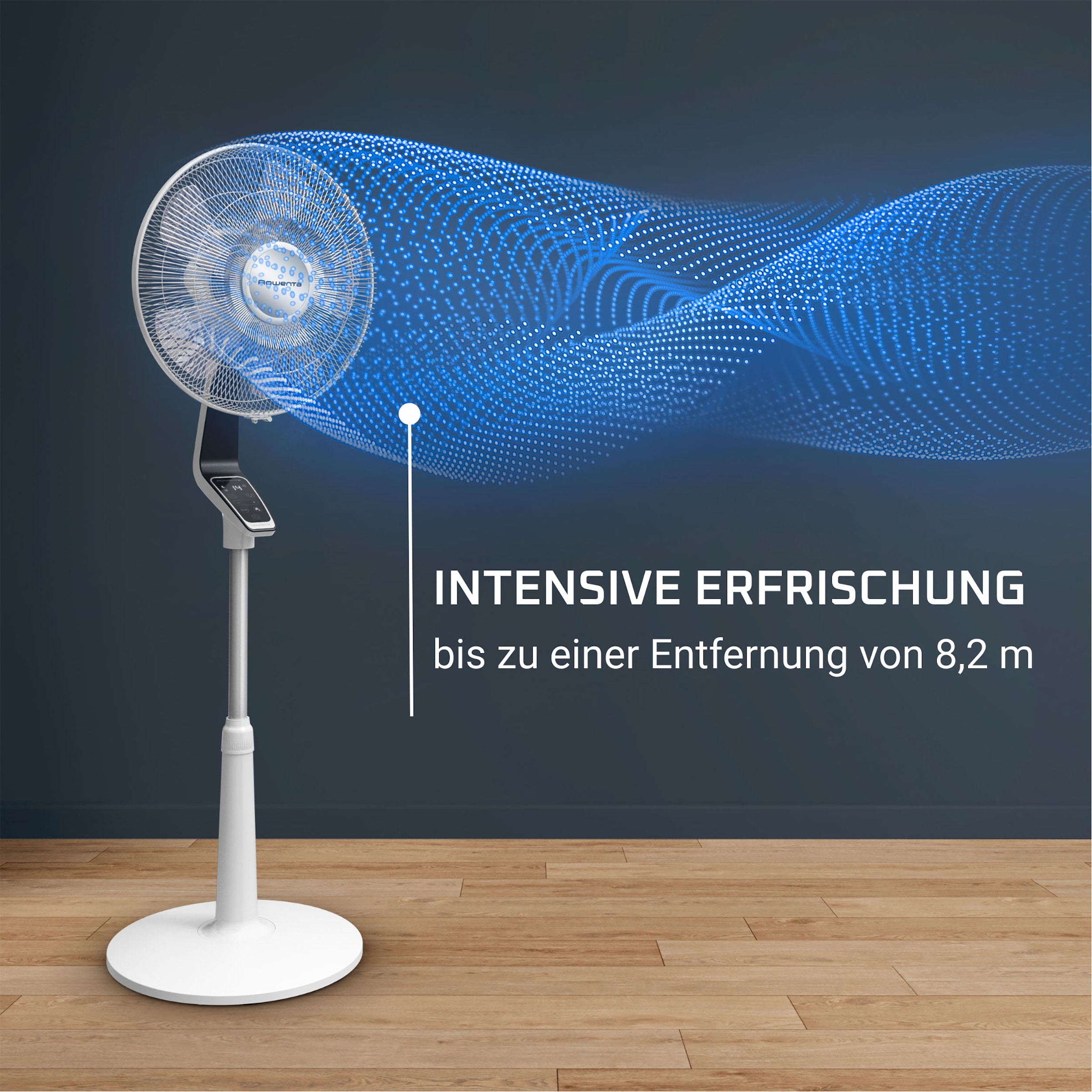 Rowenta Standventilator »VU5690 Turbo Silence Extreme«, 40 cm Durchmesser, 32 dB(A), 14 Geschwindigkeiten, Fernbedienung, digitaler 12 h Timer