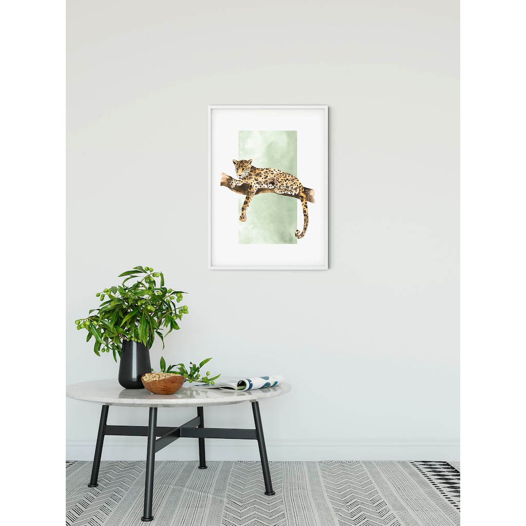 Komar Poster »Lazy Leopard«, (1 St.), Kinderzimmer, Schlafzimmer, Wohnzimmer