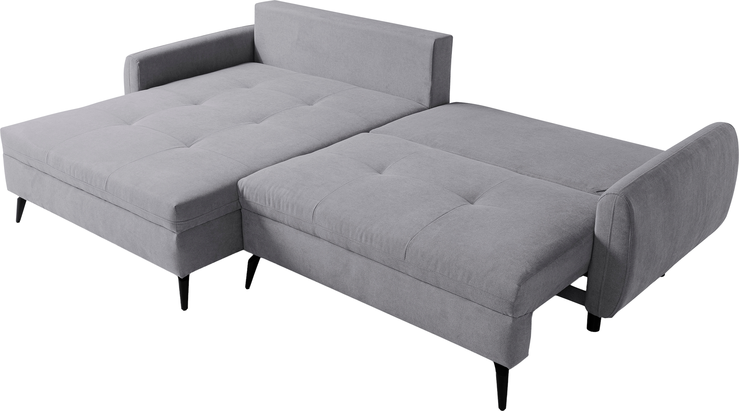 WERK2 Ecksofa »Figo inkl. Bettfunktion und Bettkasten, bequem, Breite 273cm, L-Form« Moderne, teilmassive Polsterecke, Komfortpolsterung und losen Kissen