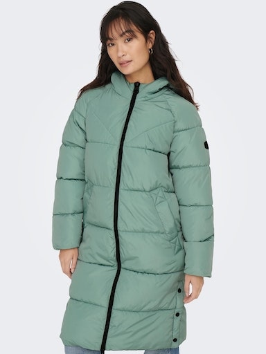 ONLY Steppmantel »ONLAMANDA LONG PUFFER COAT«, mit Kapuze