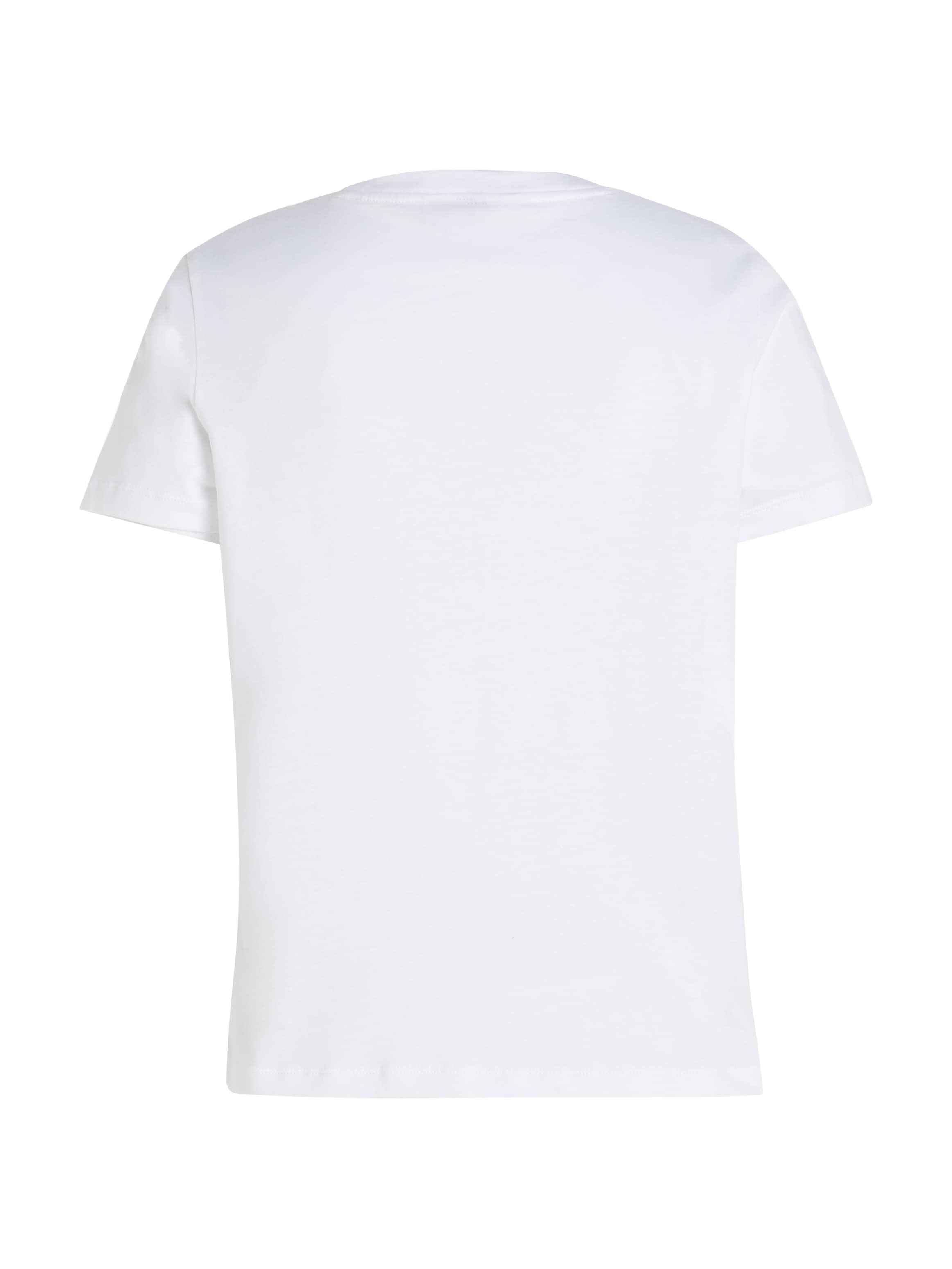 Tommy Hilfiger T-Shirt »REG CORP LOGO C-NK mit Logoschriftzug und Stickerei«, meliert, casual, regular fit, Baumwolle, Rundhals