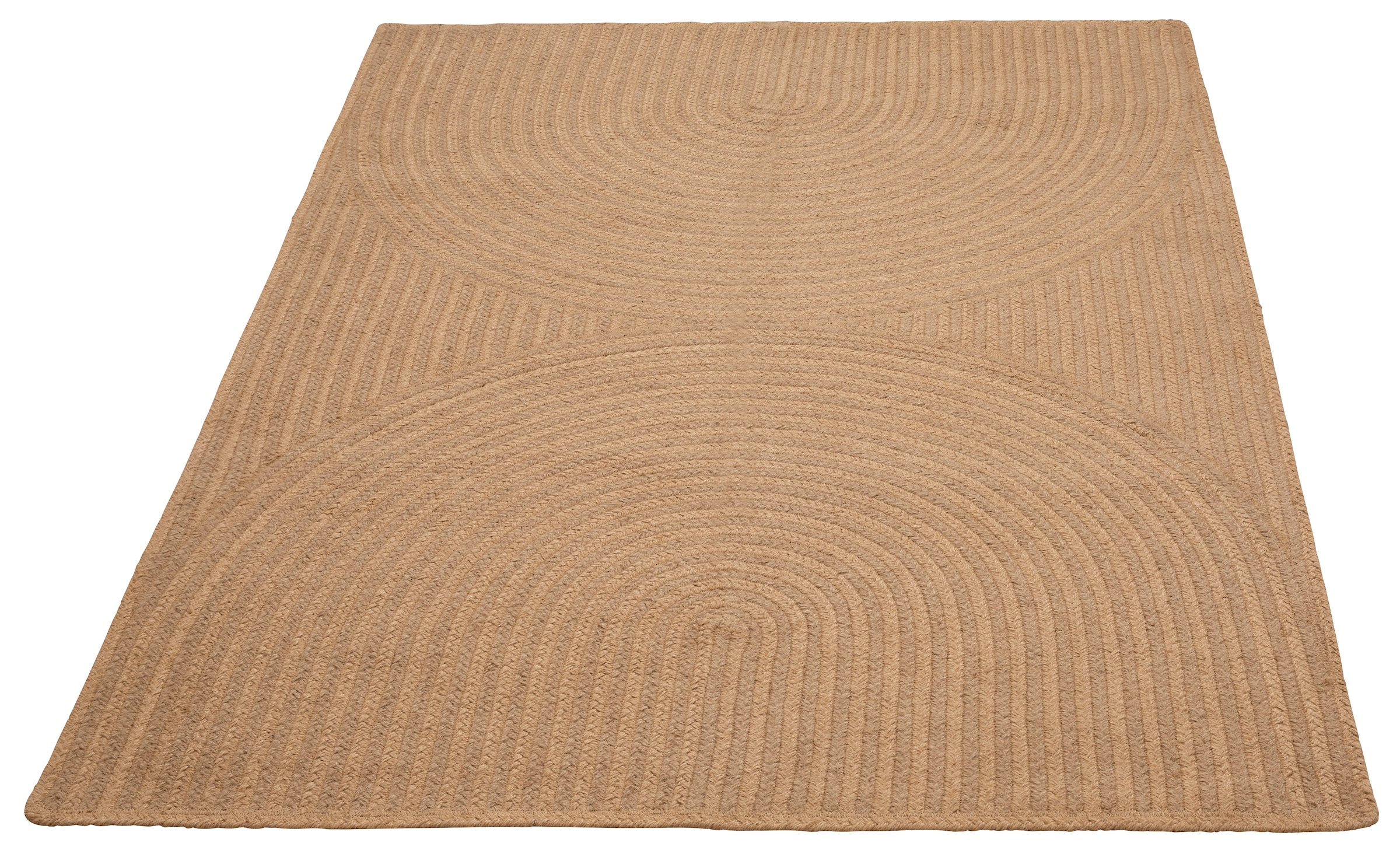 my home Teppich »Naturala, Jute-Teppich, handgefertigt«, rechteckig, 5 mm Höhe, reines Naturprodukt, Jute, Boho, Wendeteppich, Wohnzimmer, Esszimmer