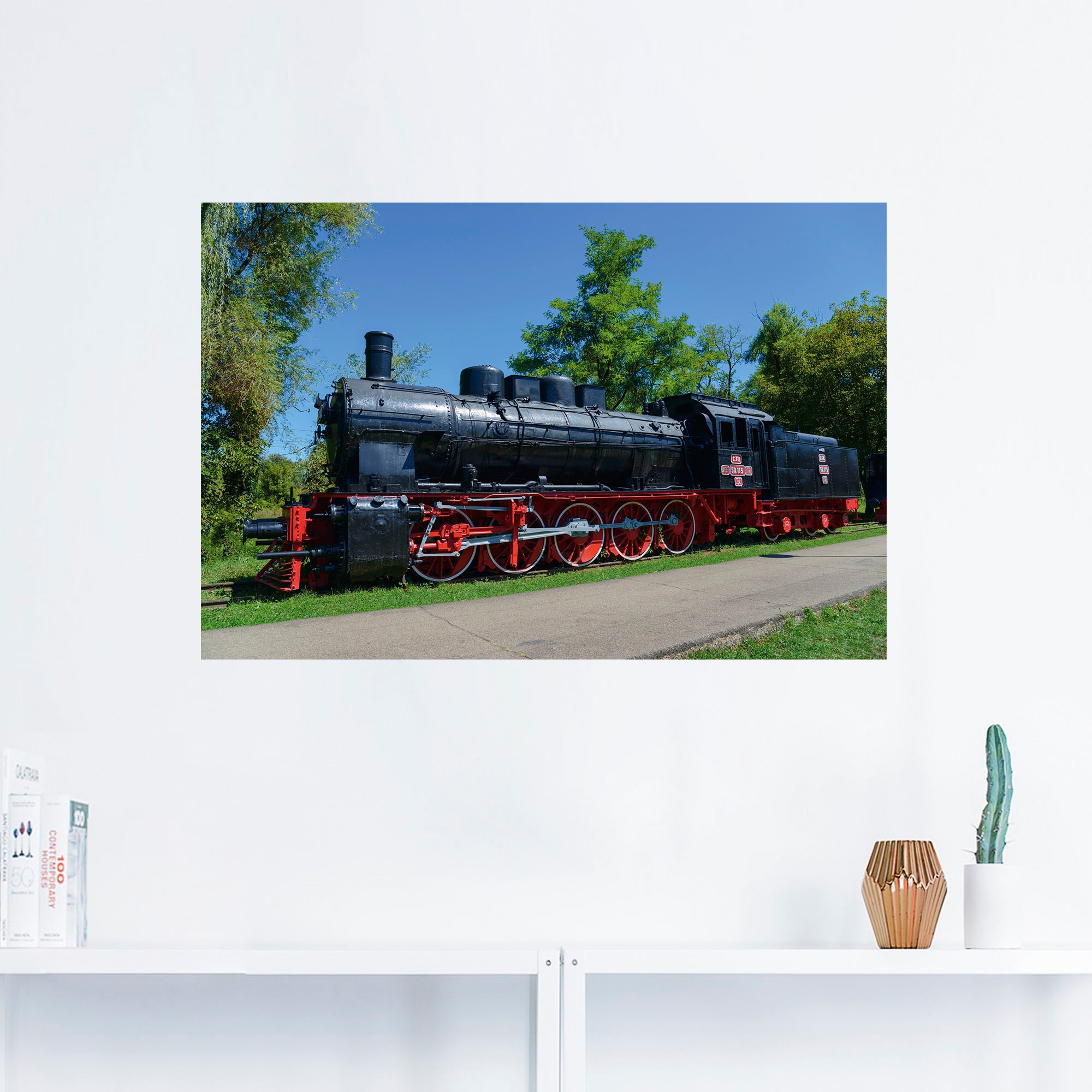 Artland Wandbild »CFR 50.115, Eisenbahn Museum, Resita«, Zugbilder, (1 St.), als Alubild, Leinwandbild, Wandaufkleber oder Poster in versch. Größen
