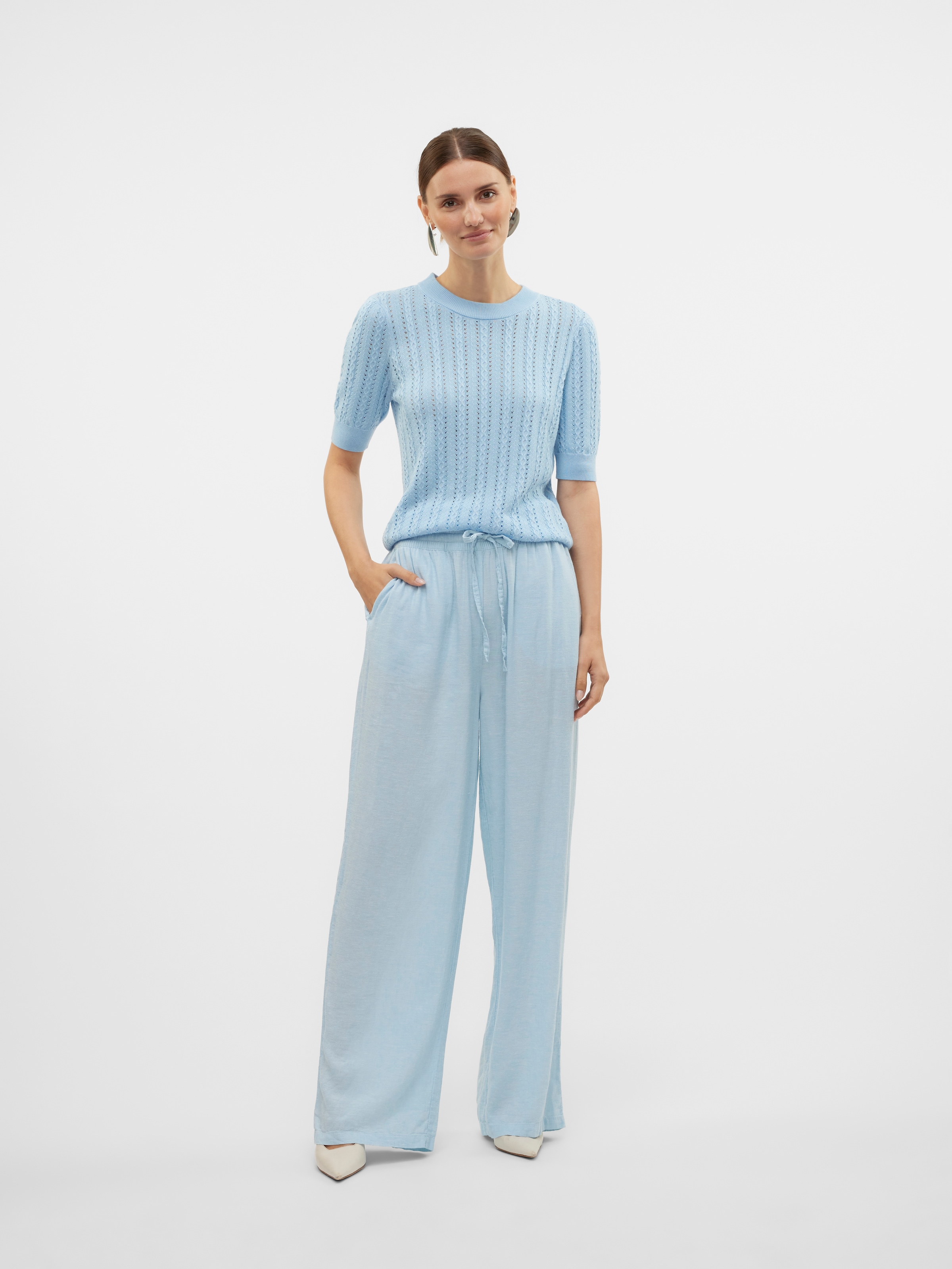 Vero Moda Kurzarmpullover »VMMORENA 2/4 O-NECK PULLOVER GA BOO REP«