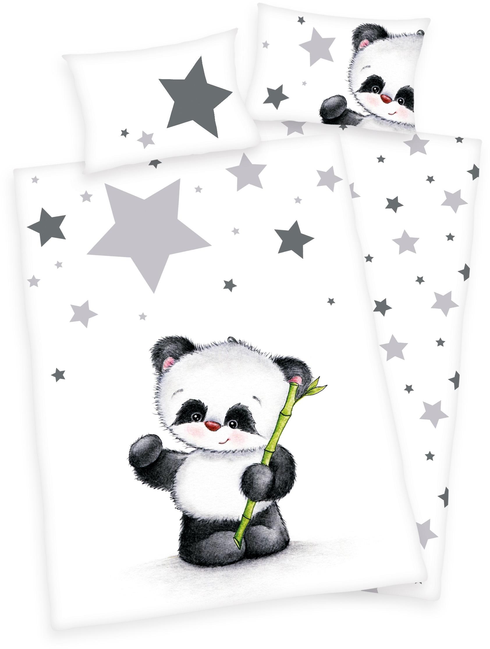 Babybettwäsche »Jana Panda«, (2 tlg.), mit Panda