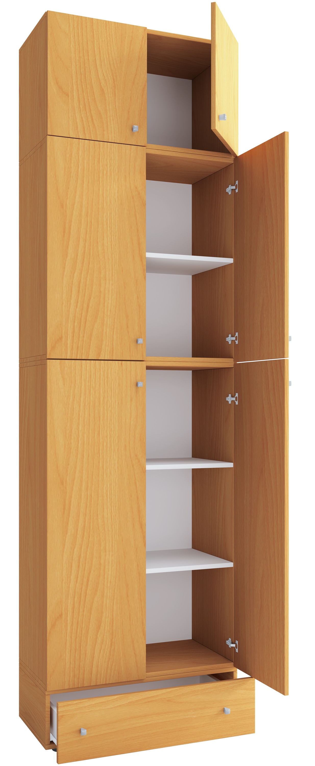 VCM Aktenschrank »VCM XXXL Büroschrank mit 5 Fächern mit Aufsatz und Schublade | moderner Aktenschrank mit Drehtüren | Maße ca. H. 240 x B. 70 x T. 39 cm ¿ Lona 5-Fach«, (1 St.)