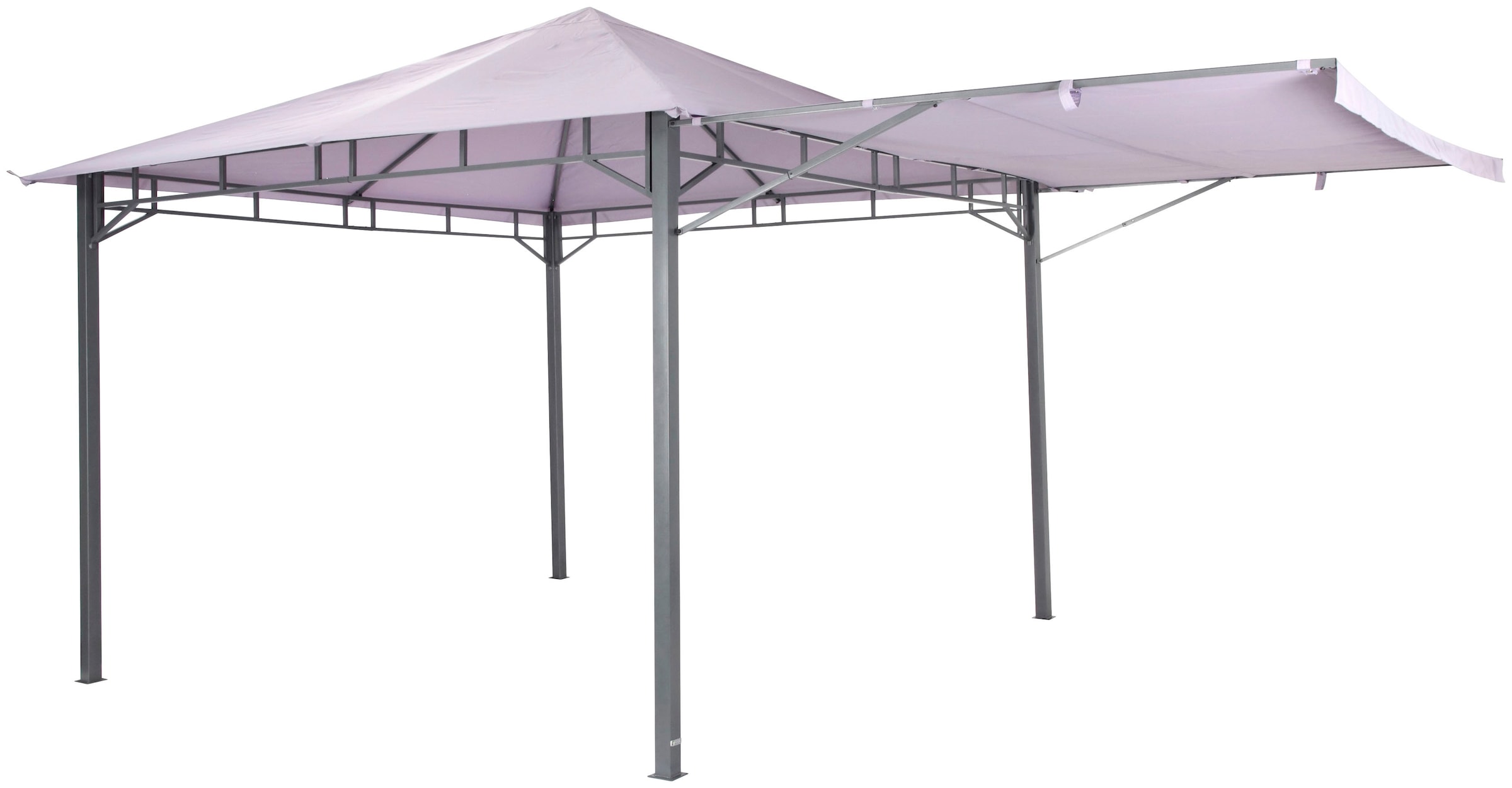 Tepro Pavillon »Lehua«, (Set, inkl. Ersatzdach), BxTxH: 330x330x285 cm, Seitenteil als Markise ausklappbar