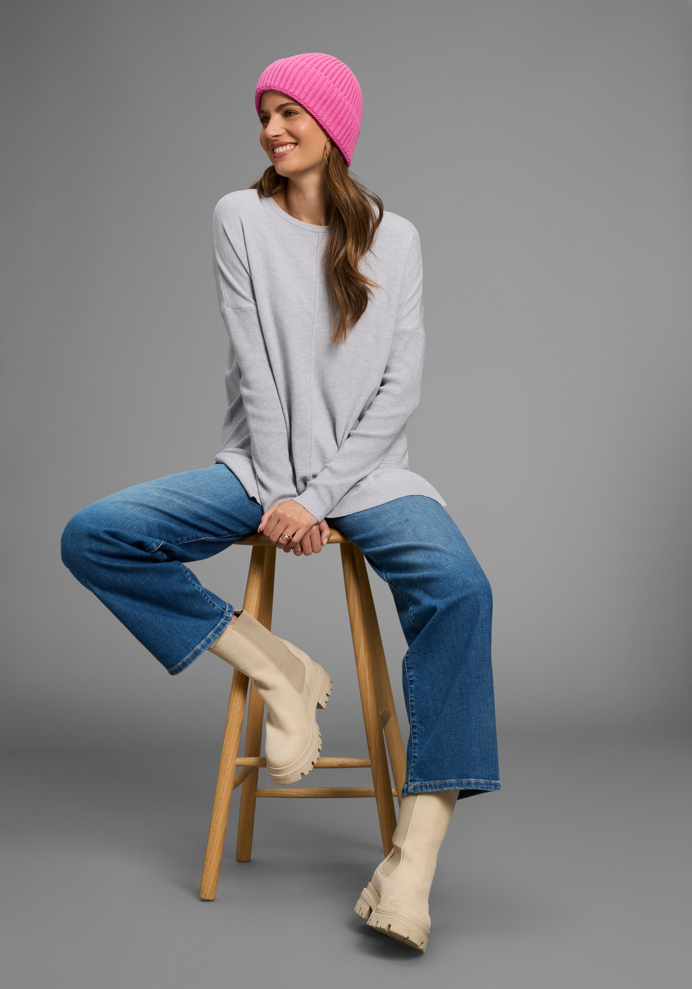 Laura Scott Longpullover, mit Seitenschlitz - NEUE KOLLEKTION