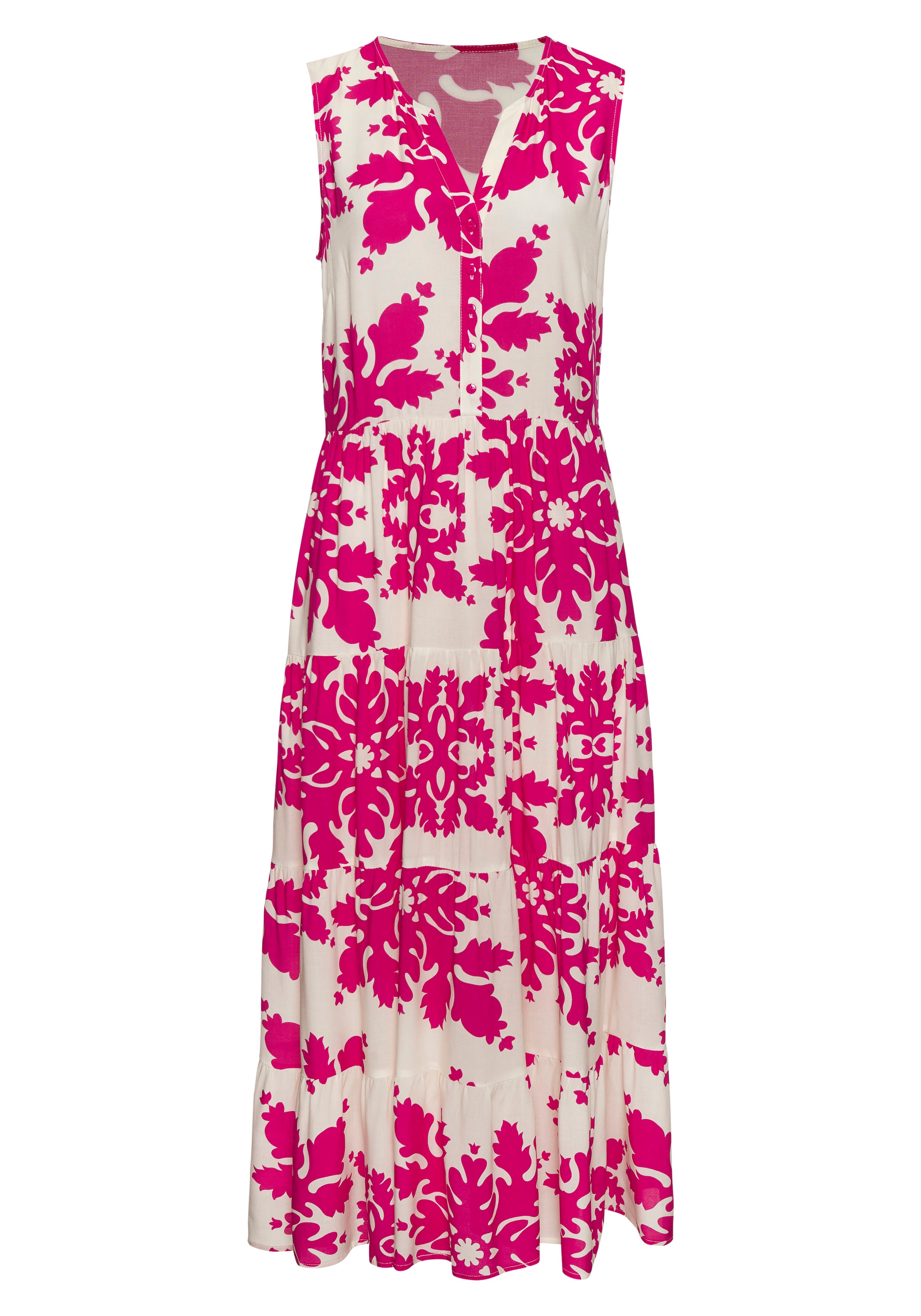 Vivance Maxikleid, mit Volants, Sommerkleid