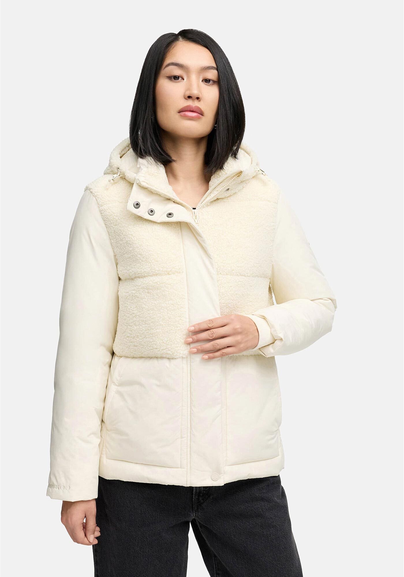 Marikoo Winterjacke »Marikoo Sheeta Damen Herbst Winter Teddyfell Jacke gefüttert N095«