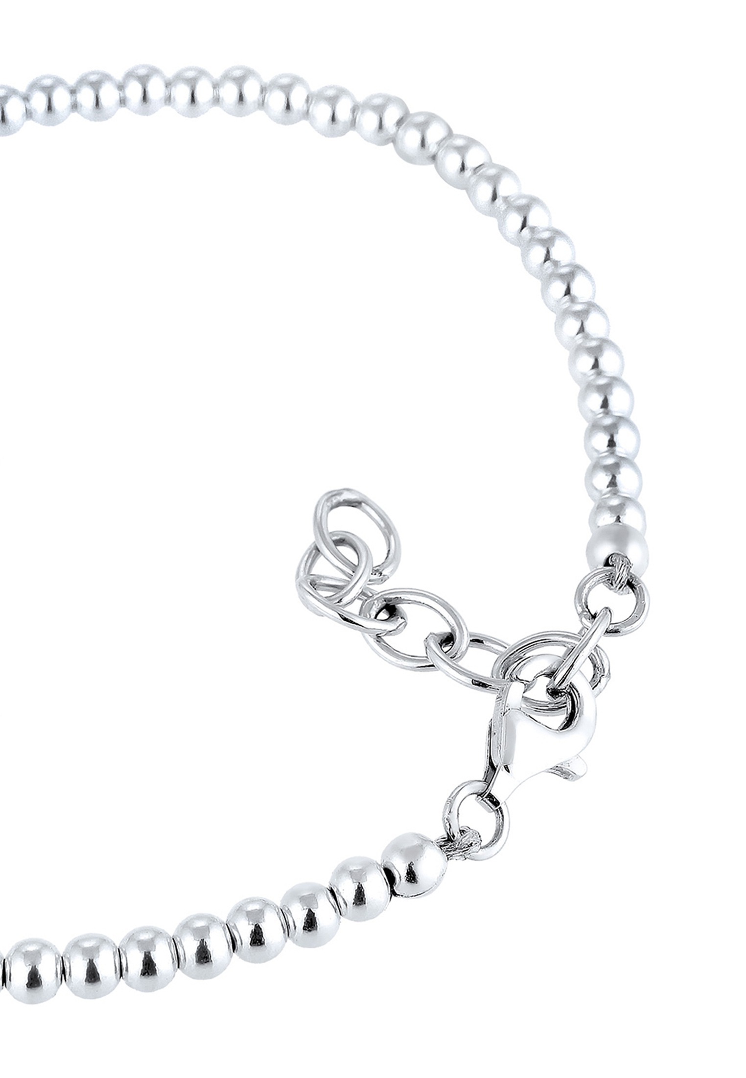 Elli Armkette »Armband Mondstein Kugel Rund 925 Sterling Silber«
