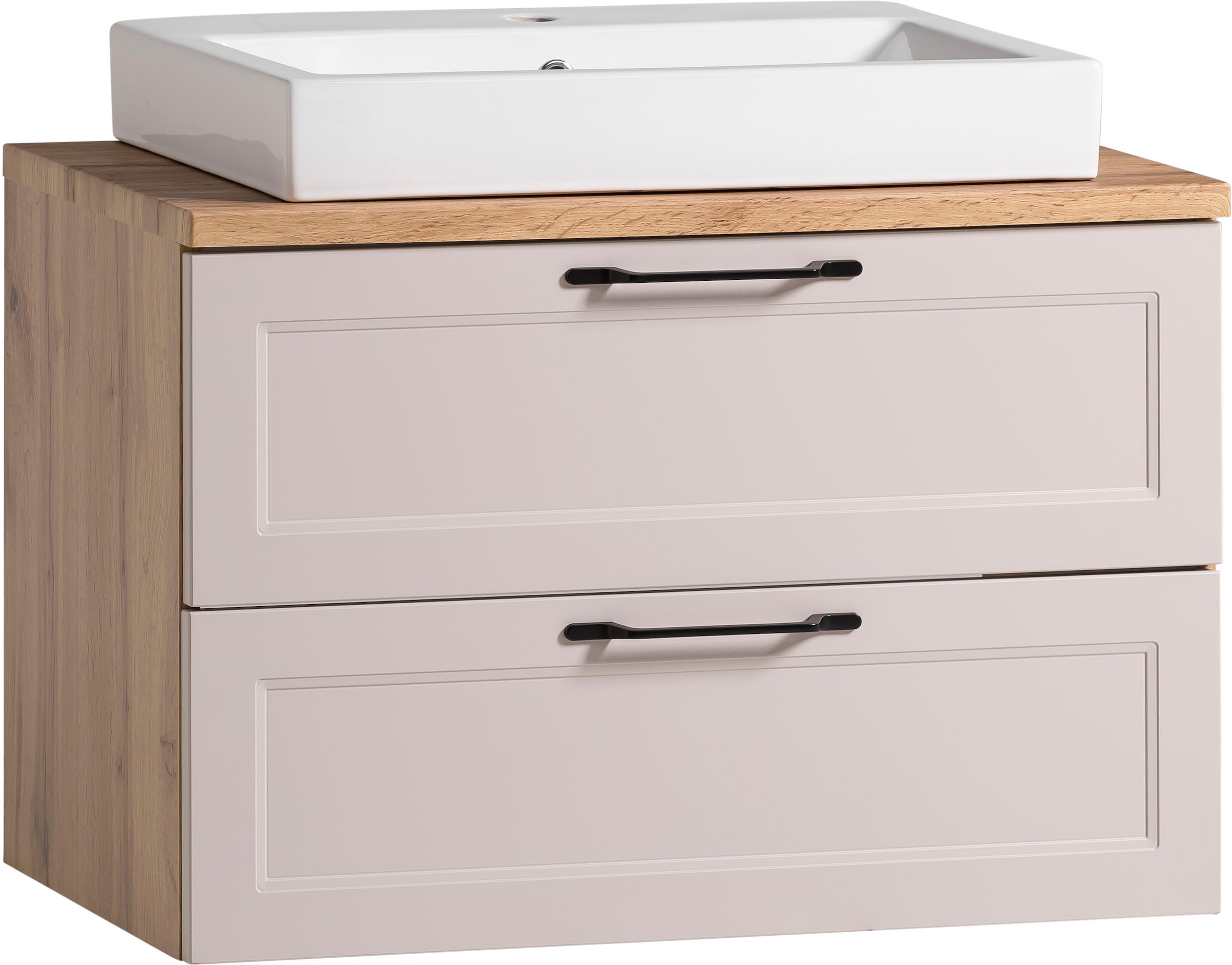 welltime Badmöbel-Set »Lana«, (Komplett-Set, 2 St.), Badezimmer-Set, 2-teilig, inkl. Waschbecken, 80 cm breit
