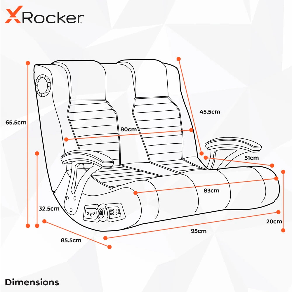 X Rocker Gaming-Stuhl »Nintendo Super Mario™ Dual VS 2.1 Floor Rocker Gaming Bodensessel«