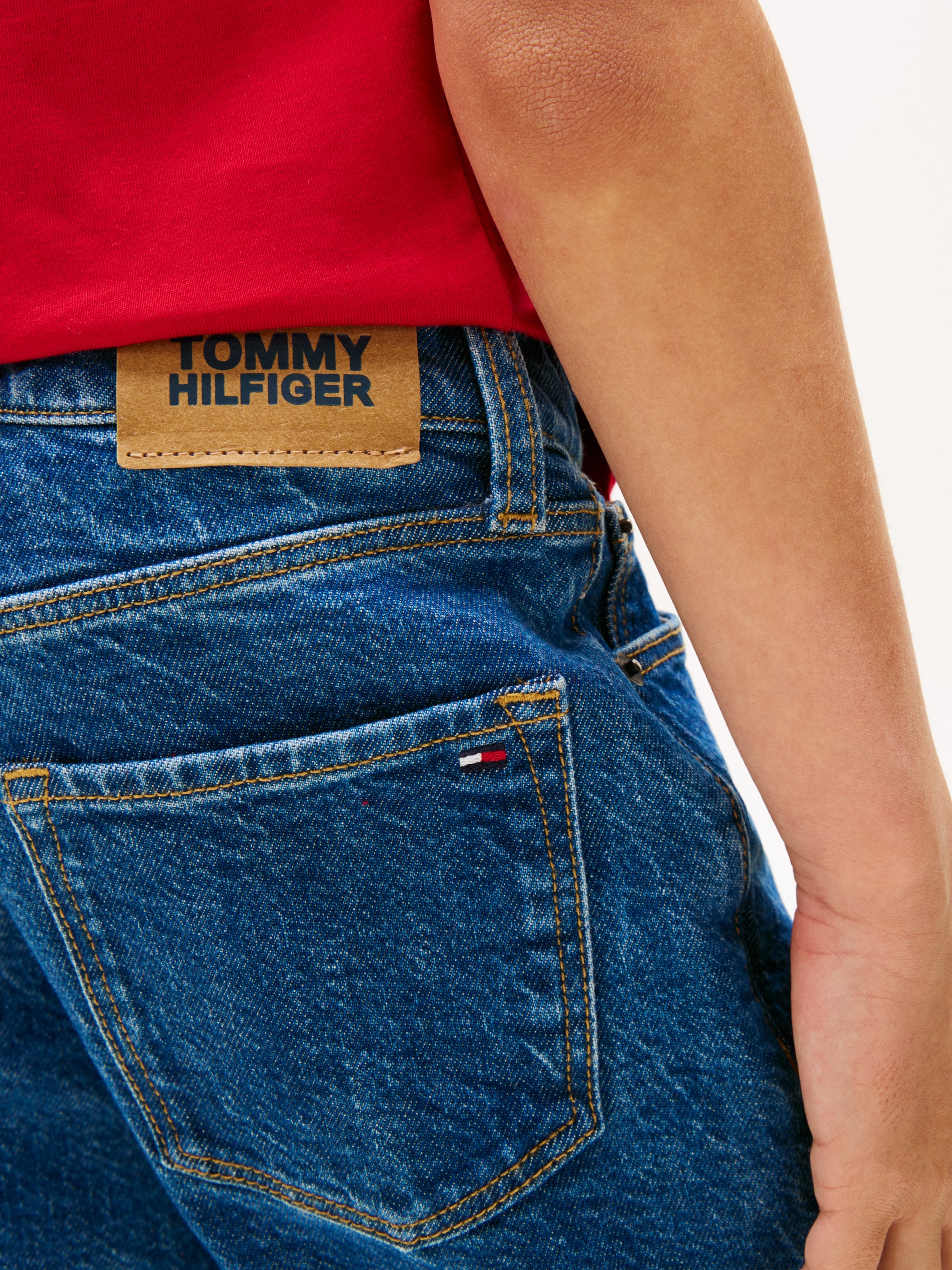 Tommy Hilfiger Stretch-Jeans »ARCHIVE DARK BLUE DENIM«, für Kinder bis 16 Jahre, stone washed