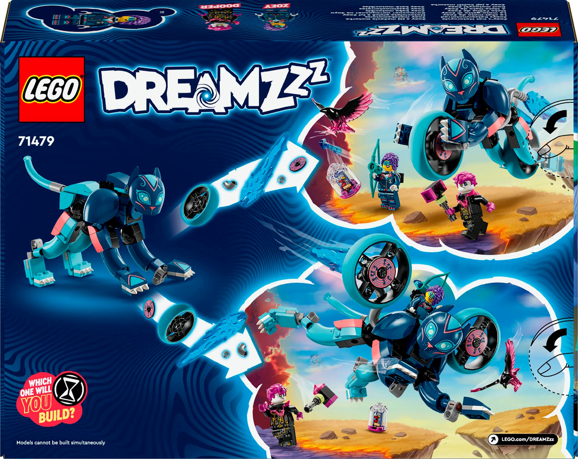 LEGO® Konstruktionsspielsteine »Zoeys Katzenmotorrad (71479), LEGO DREAMZzz«, (226 St.), Made in Europe