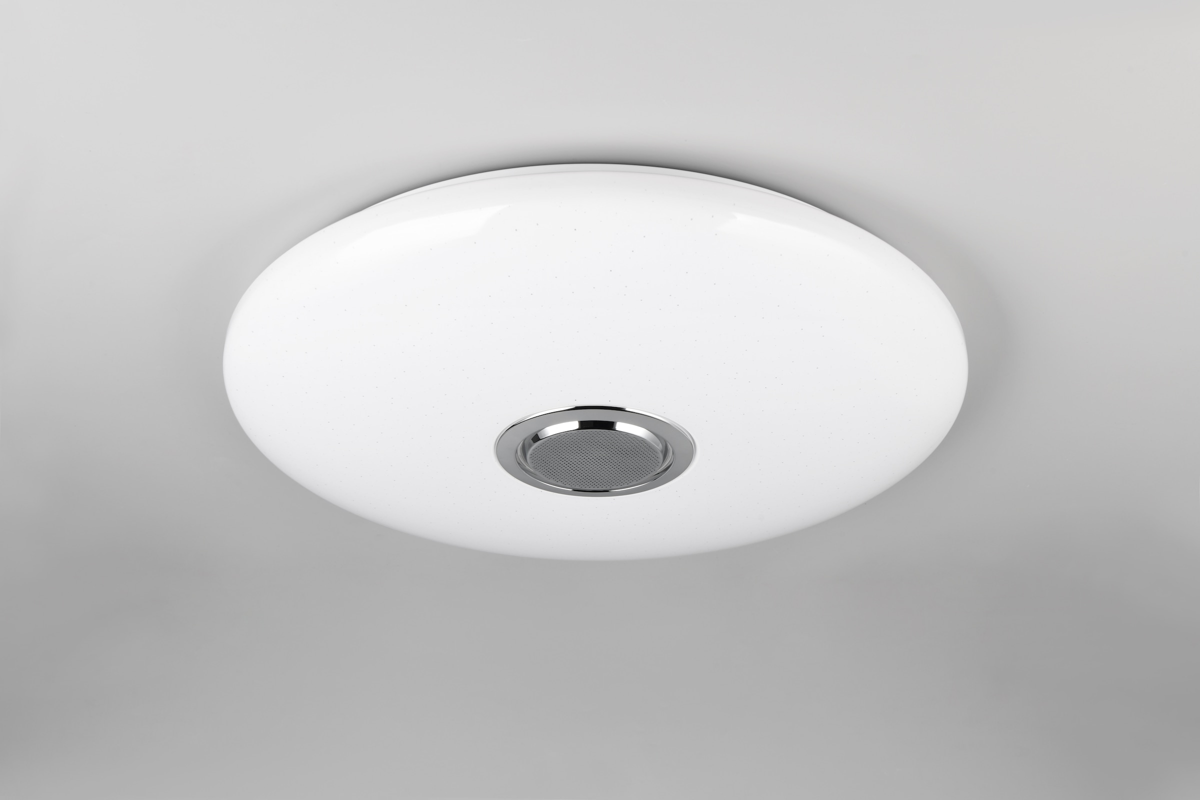 REALITY Leuchten LED Deckenleuchte »MUSICA, LED Deckenlampe mit Bluetooth Lautsprecher, Fernbedienung inkl« LED-Board 1 Stk. warmweiß - kaltweiß RGBW Farbwechsel mit Rainbow-Effekt, dimmbar, Timer, Starlight, Memory