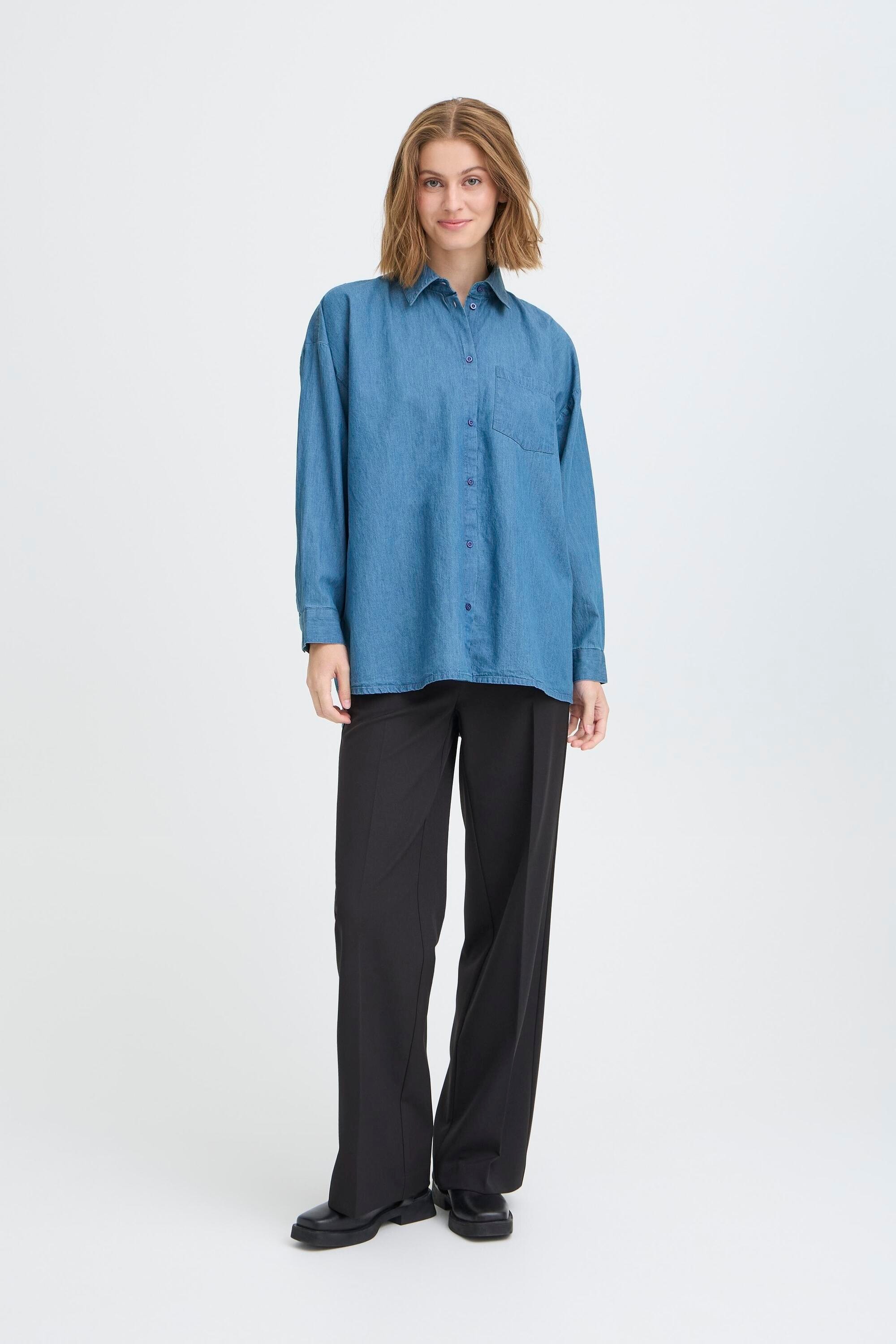 Ichi Hemdbluse »Langarm-Hemd IHBALLO«