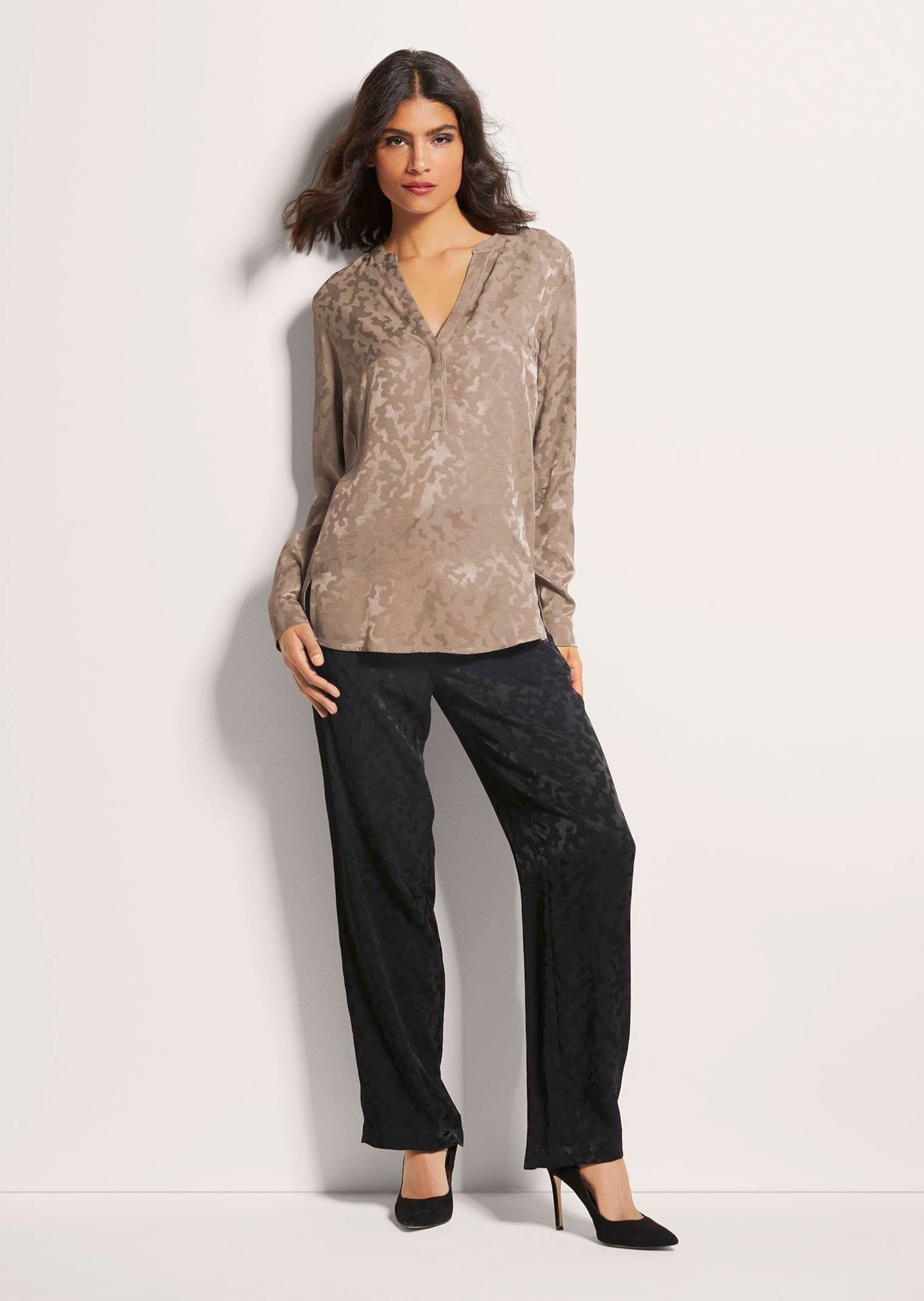 MADELEINE Langarmbluse »Bluse Lange Jacquard-Bluse«